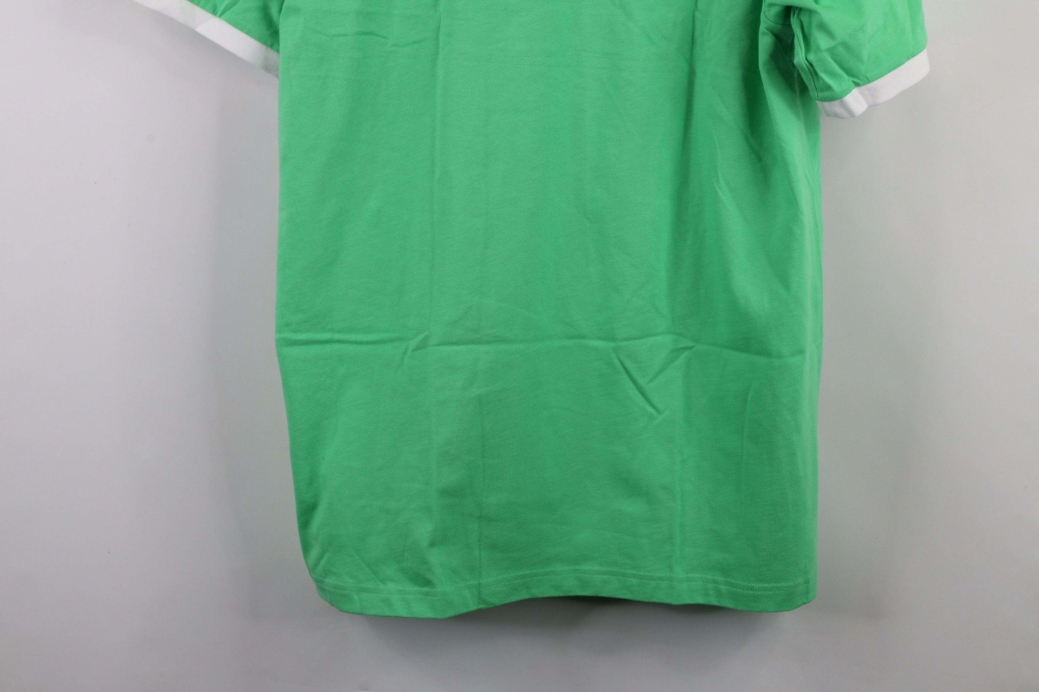 Adidas × Vintage New Adidas Trefoil Striped Short Sleeve Ringer T-Shirt Green Size US L / EU 52-54 / 3 - 11 Thumbnail