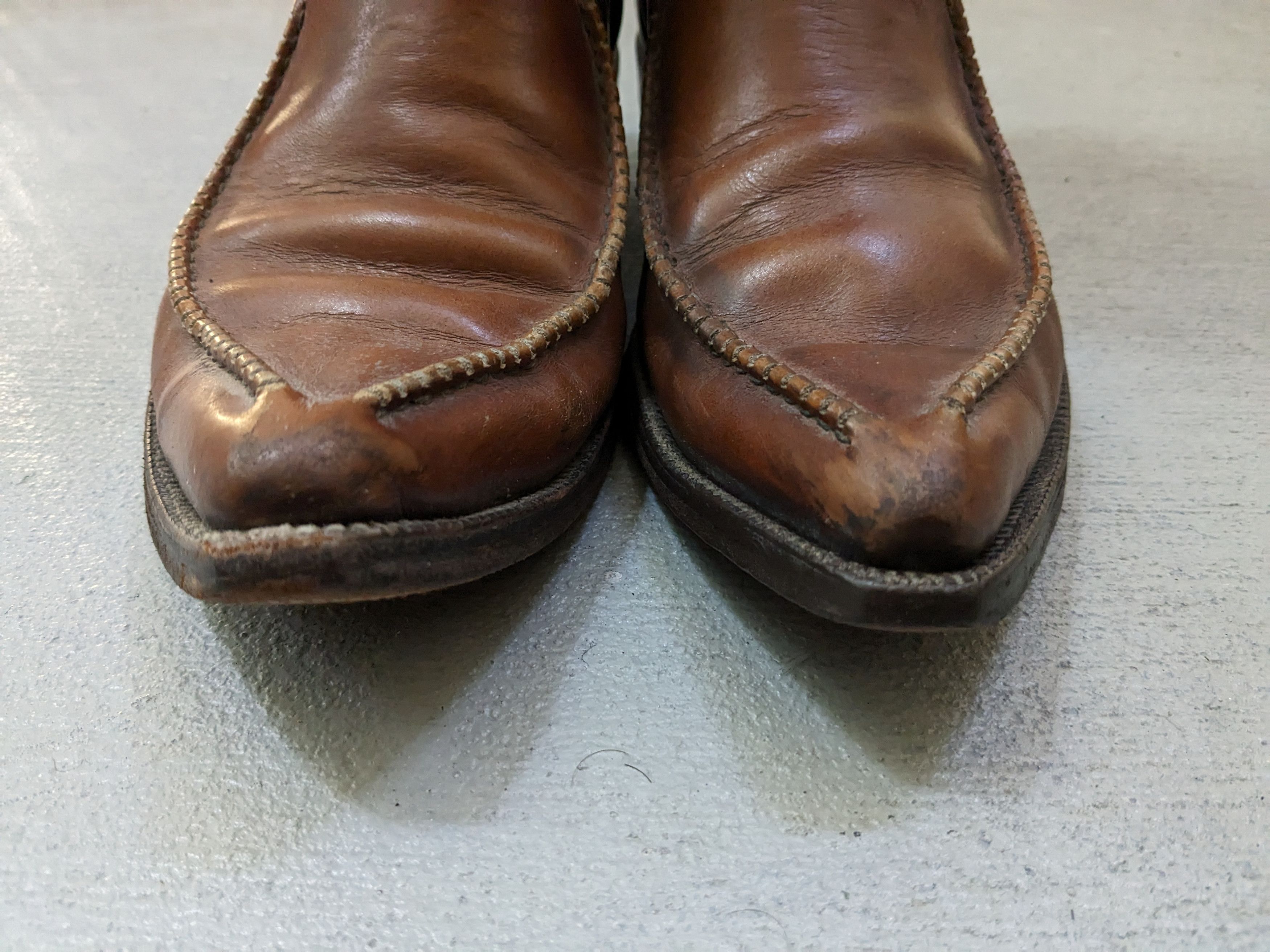 Genuine Leather Vintage Cowboy Boots Brown Size 9 Western Botas Size US 9 / EU 42 - 2 Thumbnail
