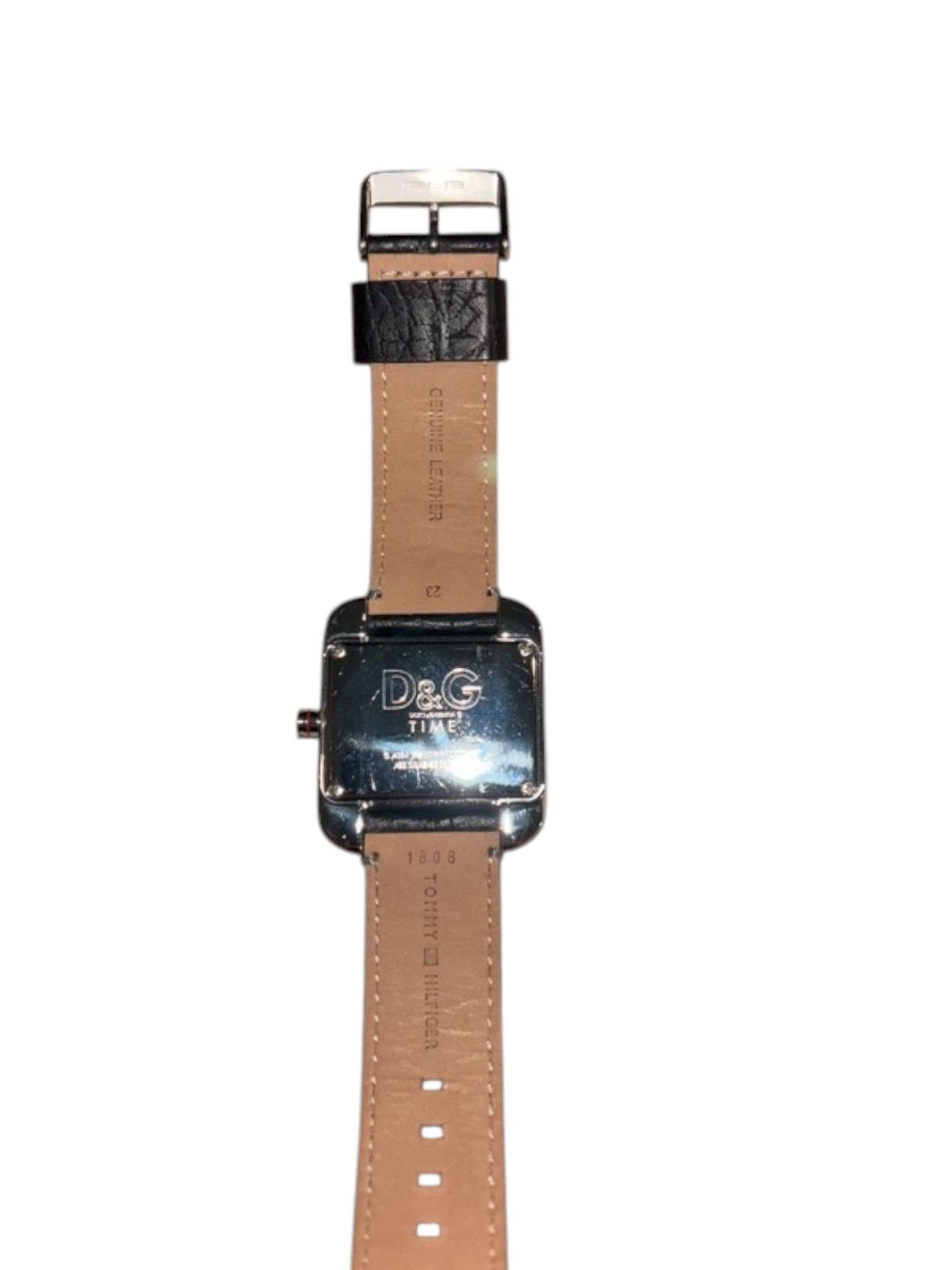 Dolce & Gabbana D&G Time Square Dial Watch + Extra Stainless Steel Bracelet Size ONE SIZE - 13 Thumbnail
