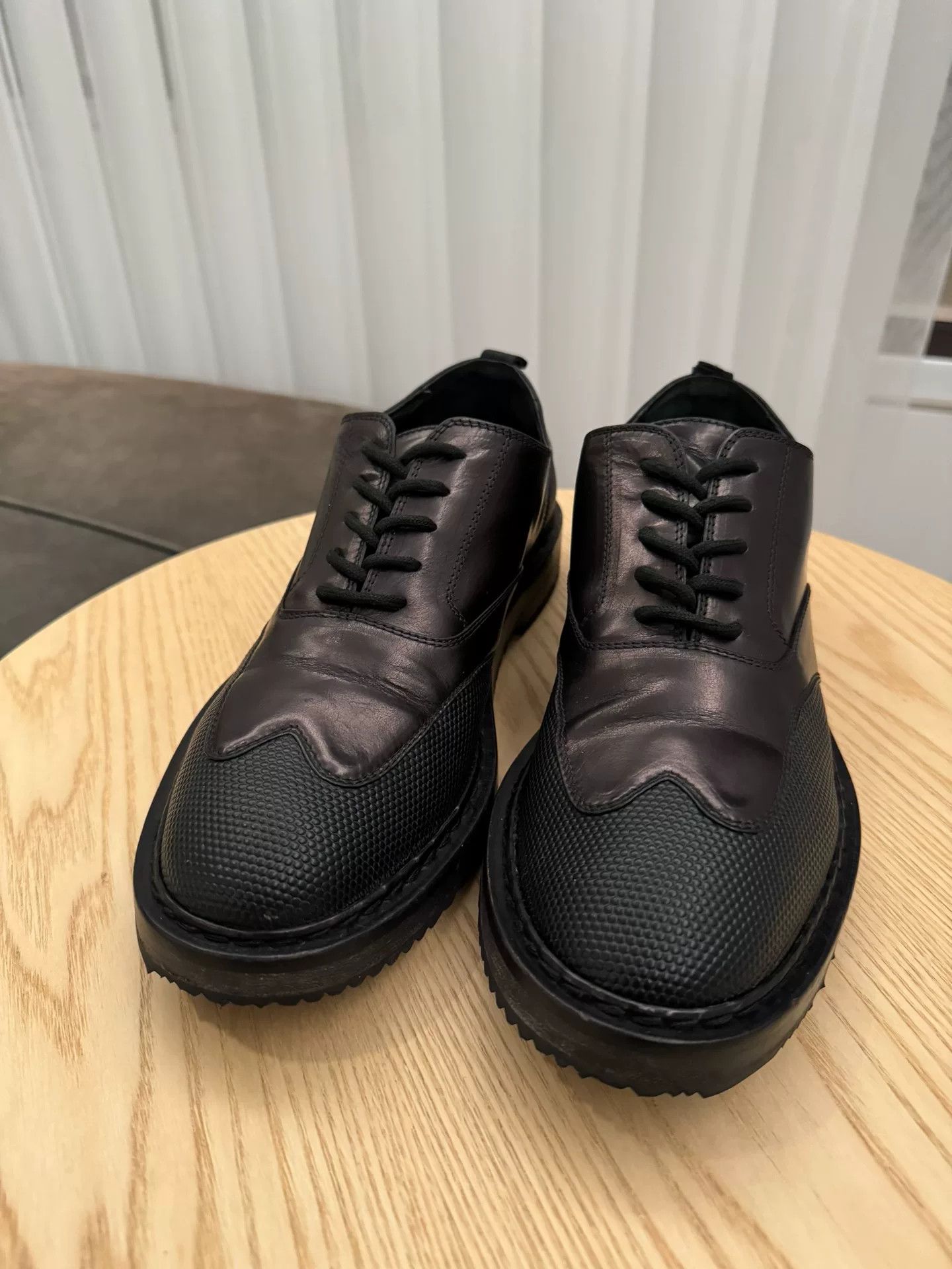Kris Van Assche Kris Van Assche Black Leather Shoes Size US 9 / EU 42 - 1 Thumbnail