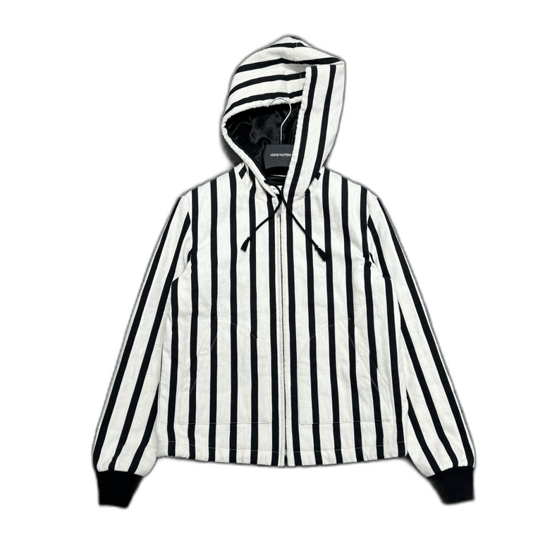 Saint Laurent Paris SLP Striped Hooded Jacket Size US M / EU 48-50 / 2 - 1 Thumbnail