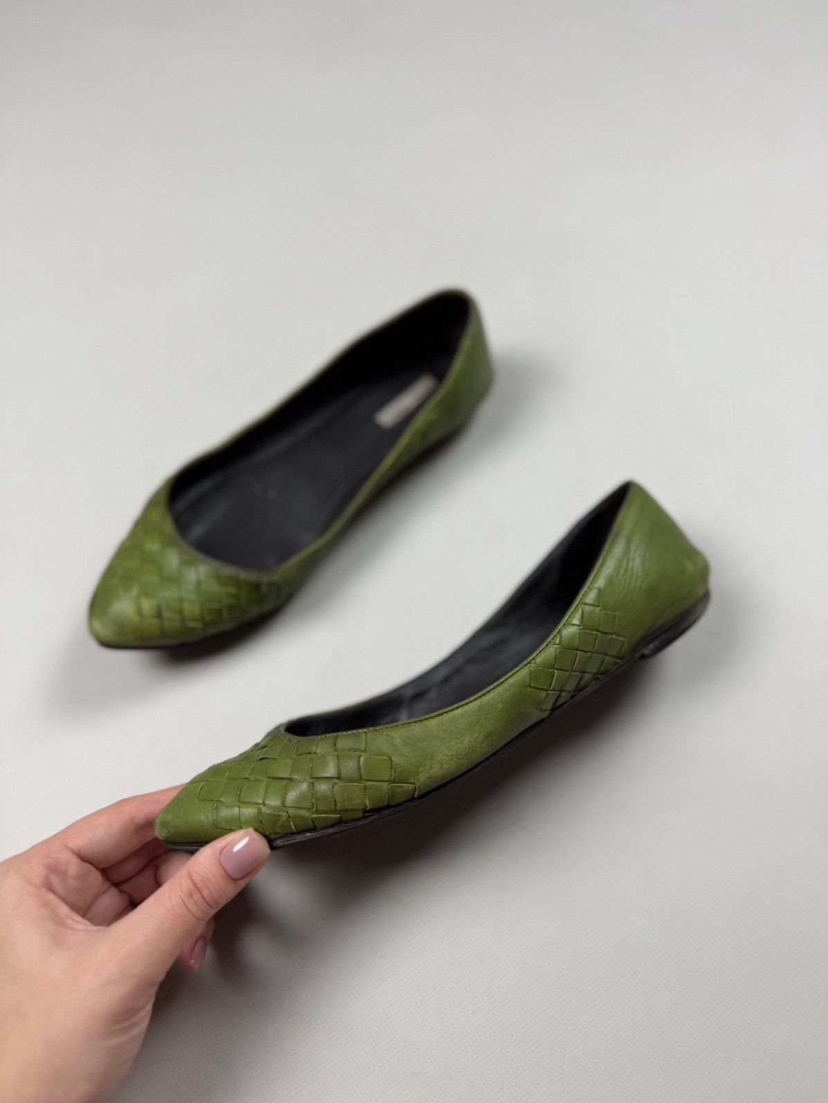 Bottega Veneta Bottega Veneta Intrecciato Knitted Leather Ballets Flats Size US 8 / IT 38 - 13 Thumbnail