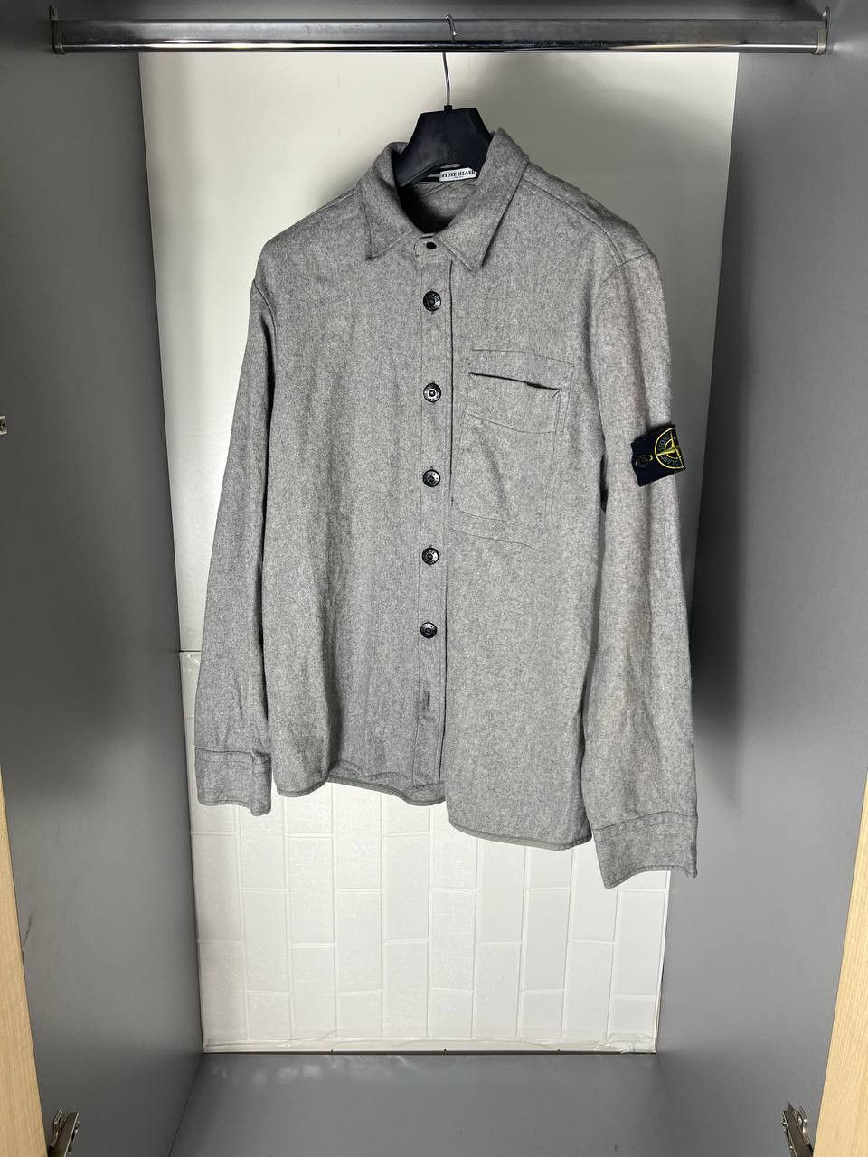 Stone Island VINTAGE STONE ISLAND RETRO WOOL ITALIAN DESIGNER SHIRT 90s Size US XXL / EU 58 / 5 - 2 Thumbnail