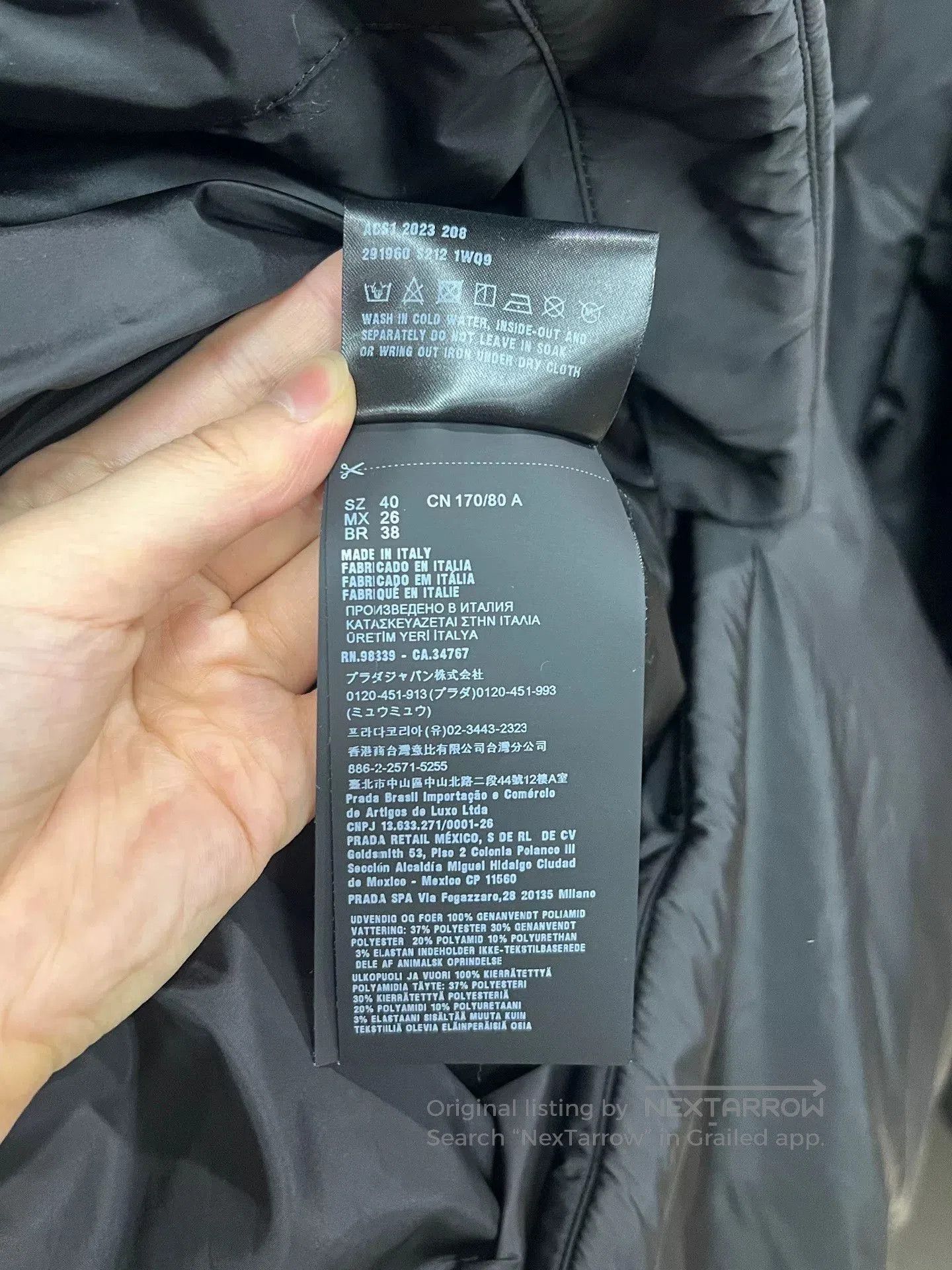 Prada black long hooded cotton jacket. Size M / US 6-8 / IT 42-44 - 5 Thumbnail