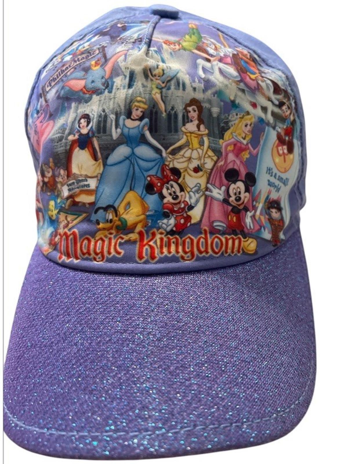 Disney Magic Kingdom Purple Sparkle Adjustable Hat Disney World Size ONE SIZE - 1 Thumbnail