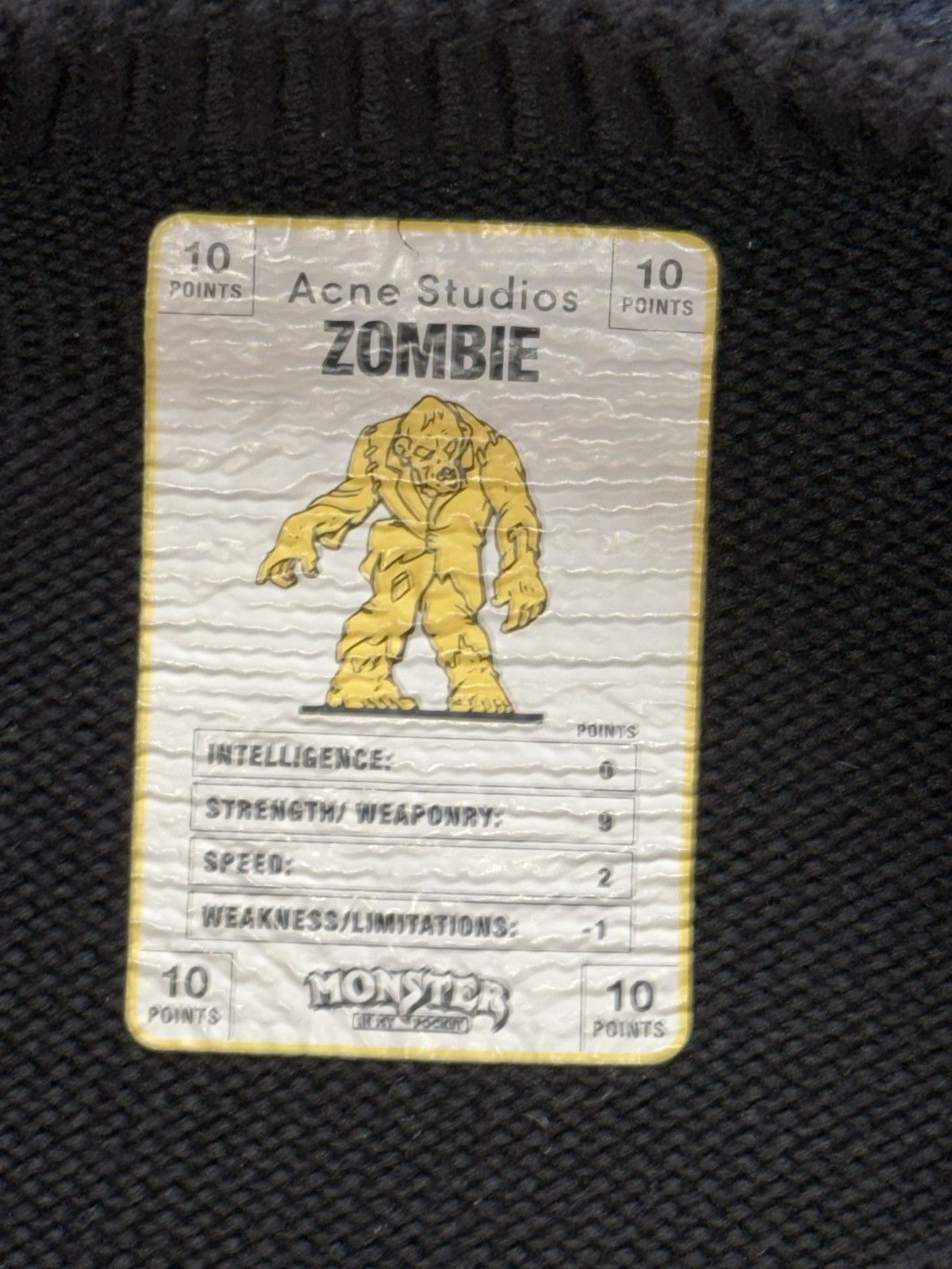 Acne Studios 2020 Acne Studios zombie monster in my pocket sweater wool 🧟 Size US S / EU 44-46 / 1 - 8 Thumbnail