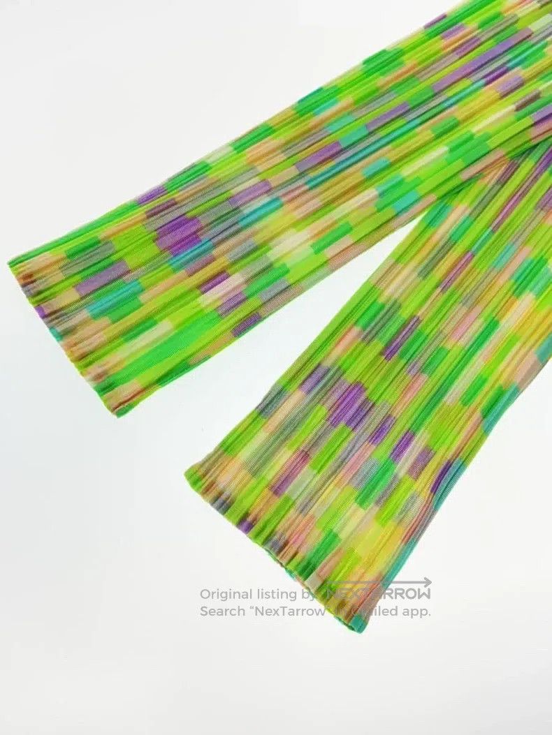 Issey Miyake Issey Miyake Mosaic Ruched Long-Sleeve Top Size L / US 10 / IT 46 - 3 Thumbnail