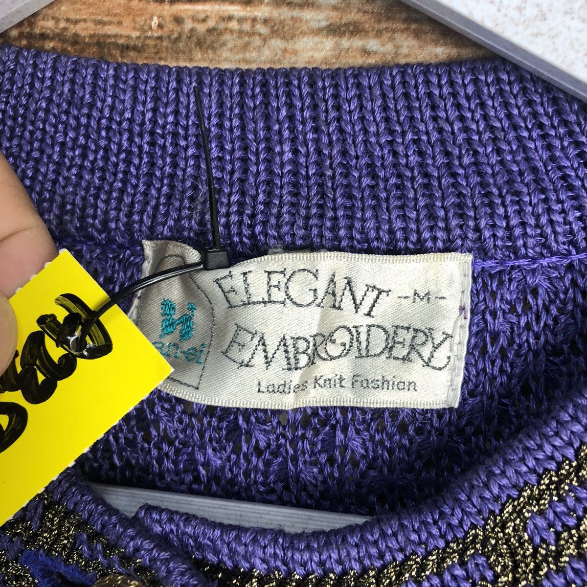 Japanese Brand Elegant Embroidery Purple Cardigan Knitwear #A2350 Size M / US 6-8 / IT 42-44 - 10 Thumbnail
