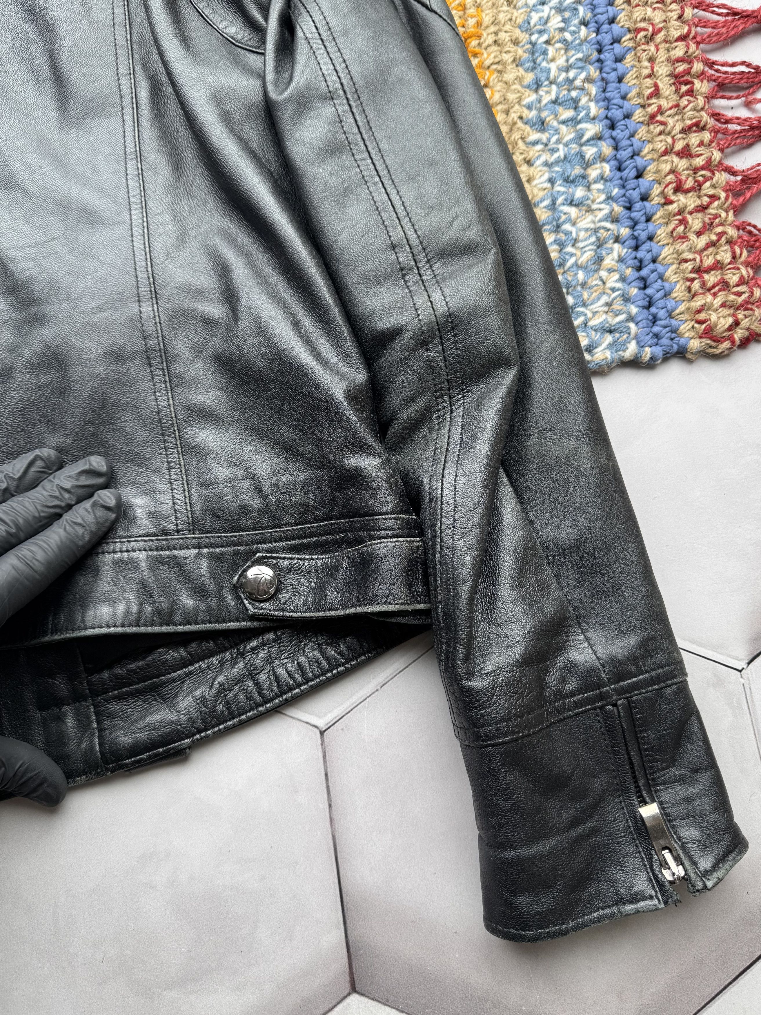 Vintage Vintage Cropped Leather Jacket Size M / US 6-8 / IT 42-44 - 11 Thumbnail