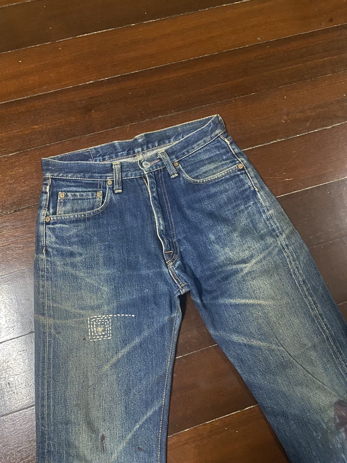 Denime Vintage Denime Japan Distressed Selvedge rework mud wash Size US 30 / EU 46 - 7 Thumbnail