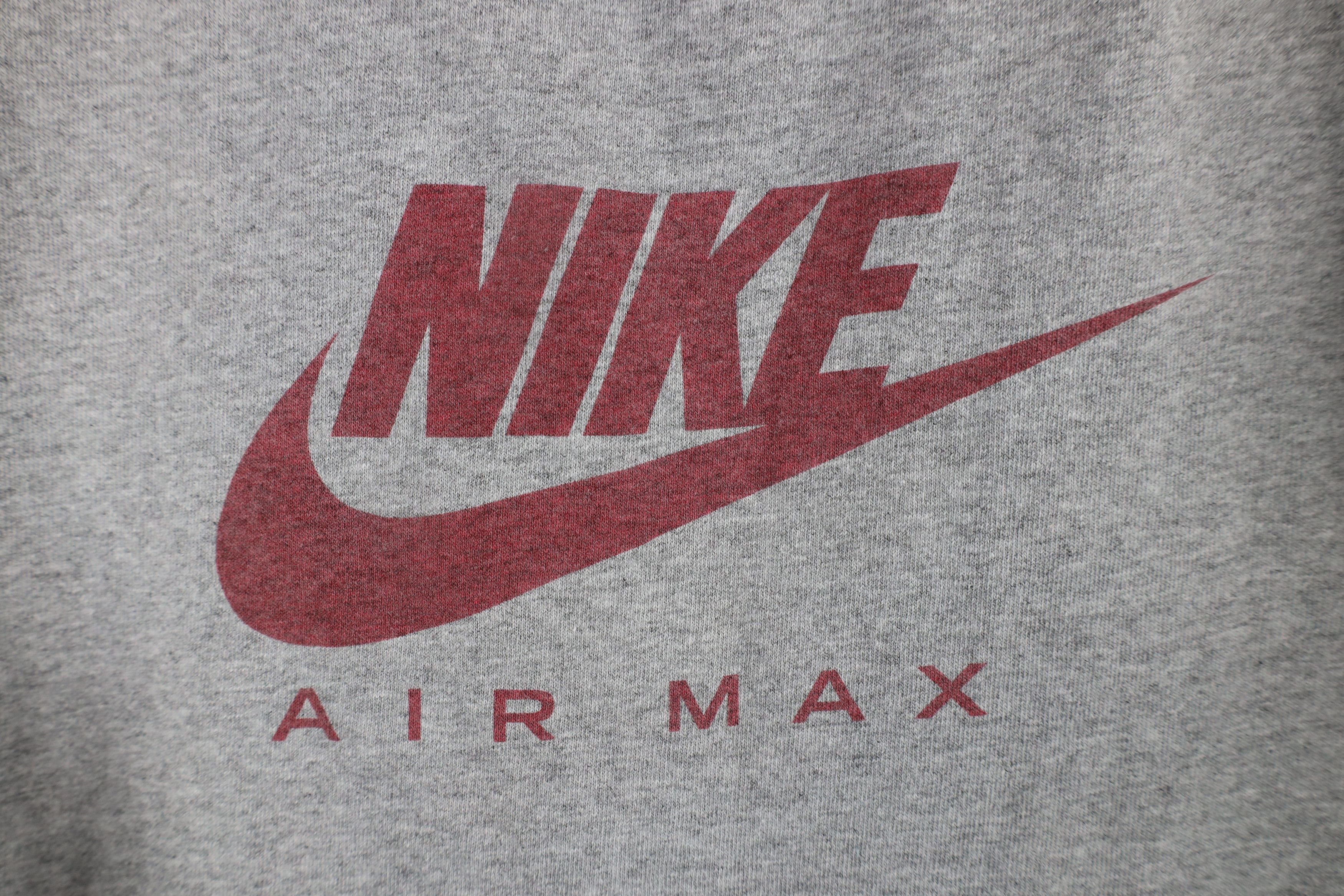 Nike × Vintage Vintage Nike Air Max Travis Scott Big Swoosh T-Shirt Gray Size US XXL / EU 58 / 5 - 4 Thumbnail