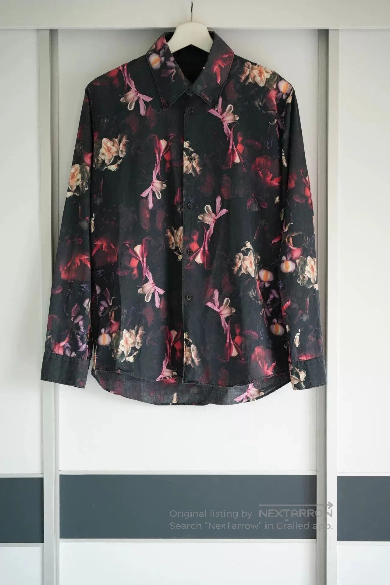 floral print long sleeve shirt by lad musician.