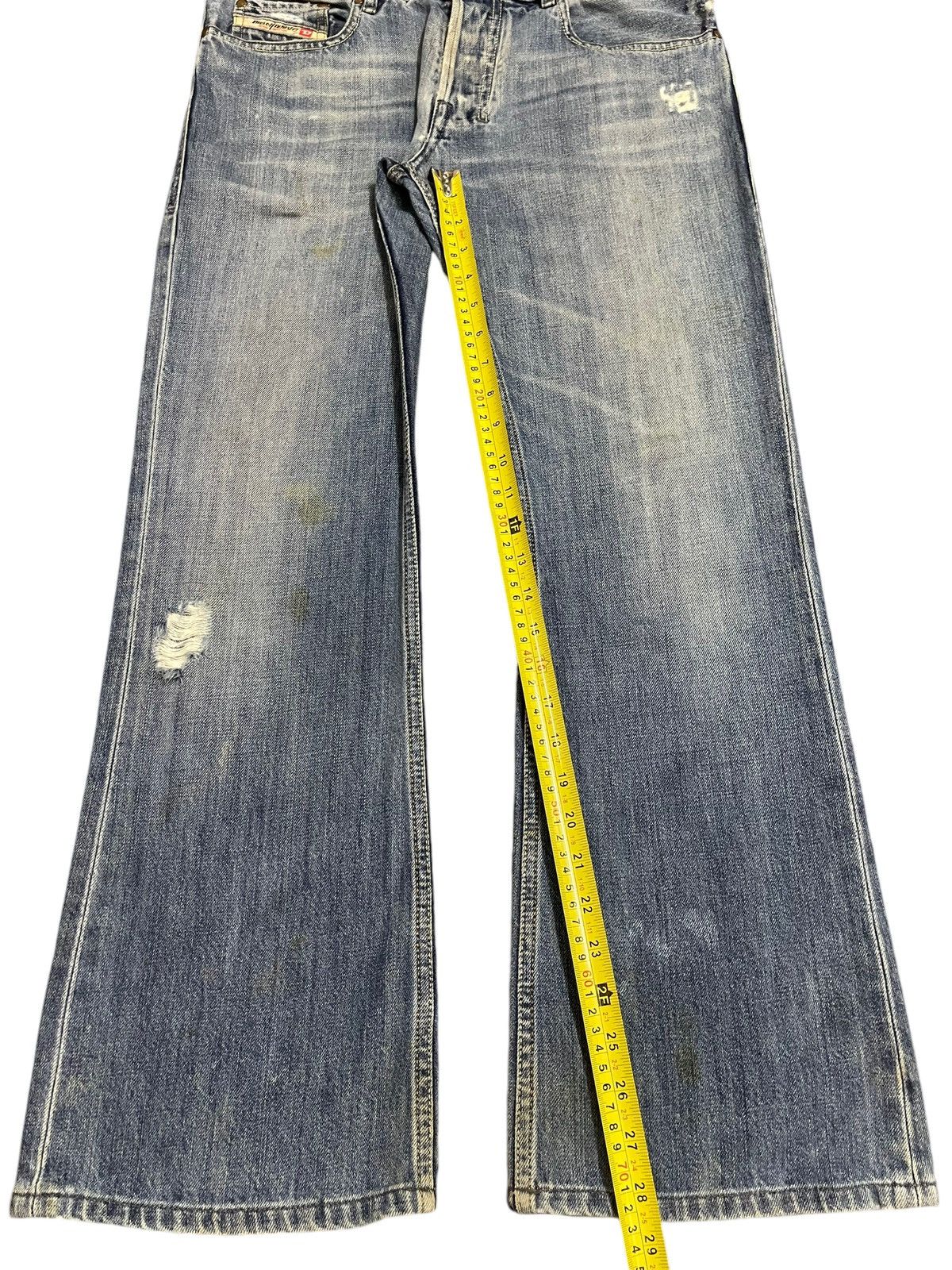 Diesel Vtg 90s Diesel Industry Faded Wash Distress Wide Leg Bootcut Size US 32 / EU 48 - 13 Thumbnail