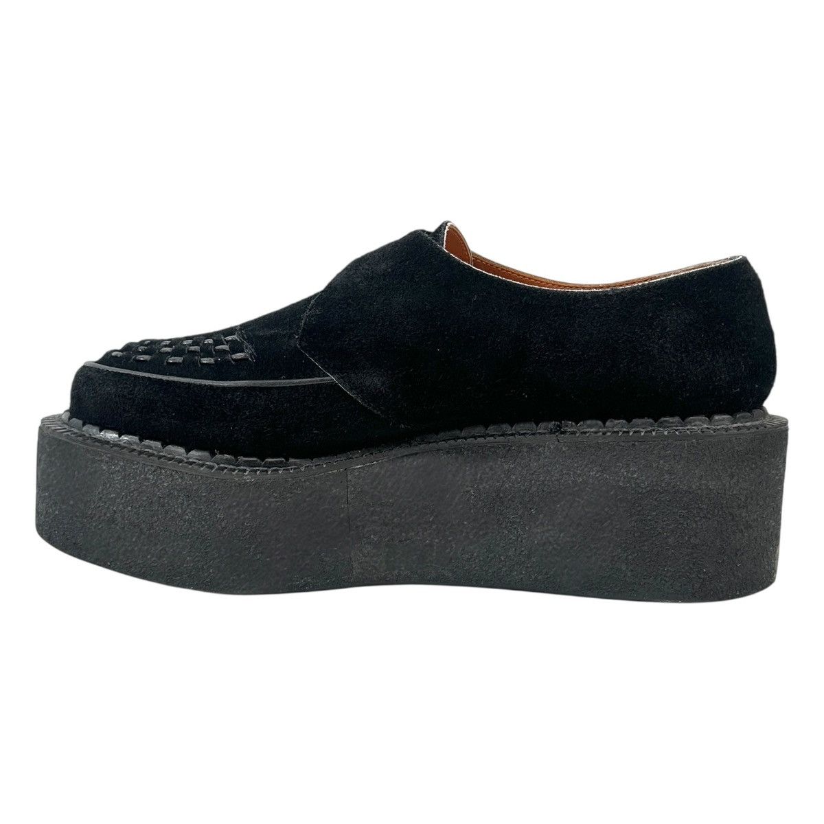Junya Watanabe Black Suede Leather Platform Monk Strap Loafers Shoes Size US 8 / EU 41 - 6 Thumbnail