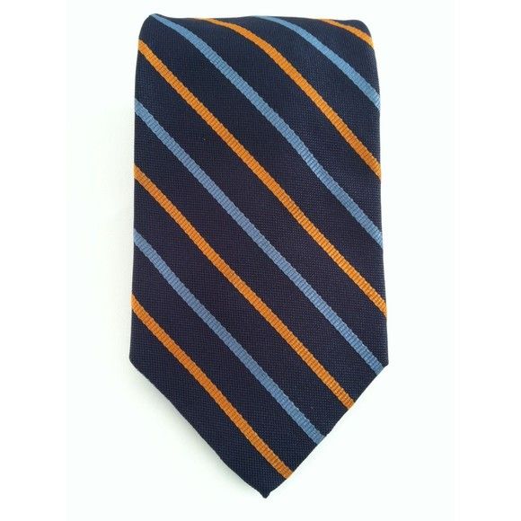 Brooks Brothers BROOKS BROTHERS BASICS MENS NAVY 100%SILK TIE WIDTH: 3 3/4" Size ONE SIZE - 2 Thumbnail
