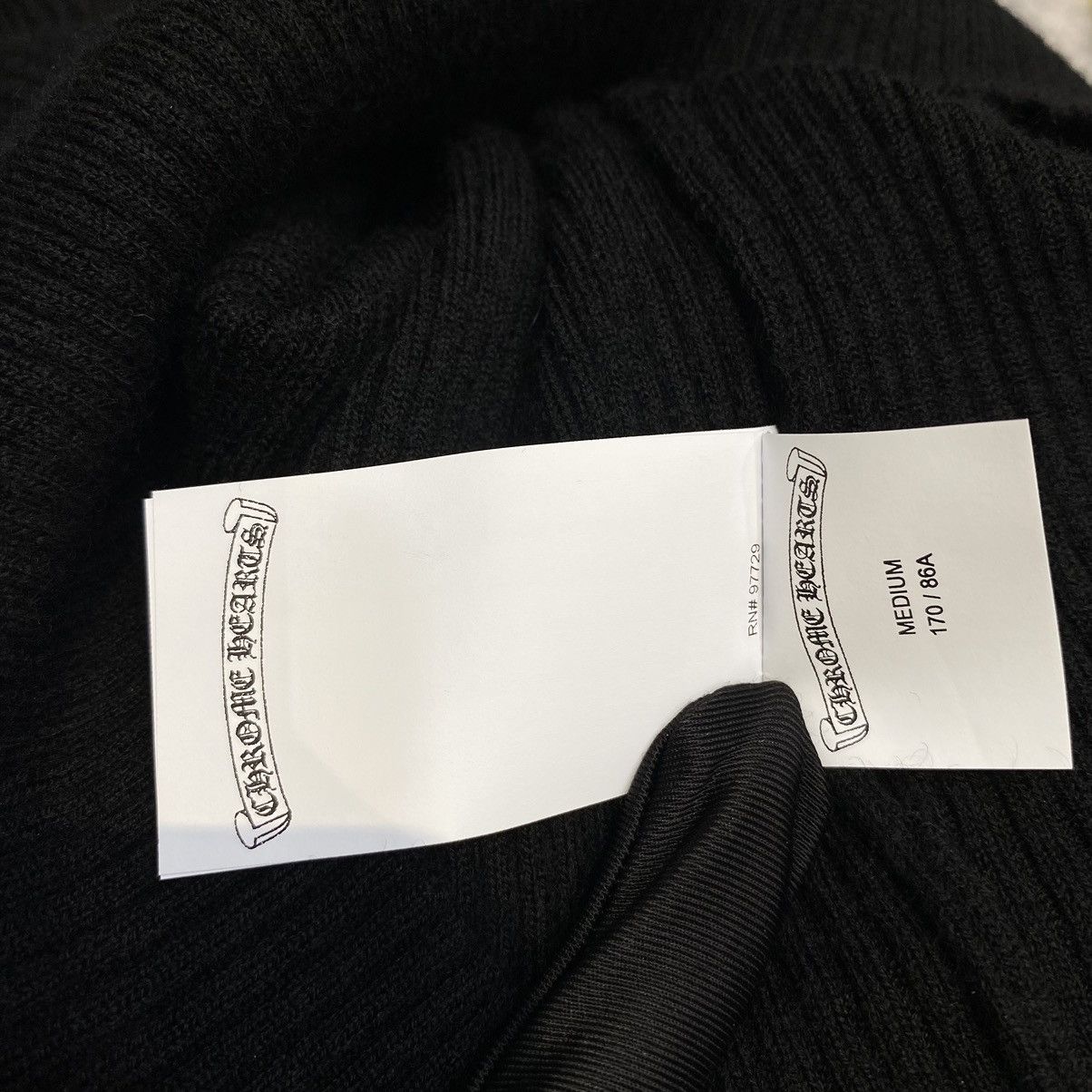 Chrome Hearts CHROME HEARTS Cashmere Lib Sknit Slim Top BLACK Size M / US 6-8 / IT 42-44 - 6 Thumbnail