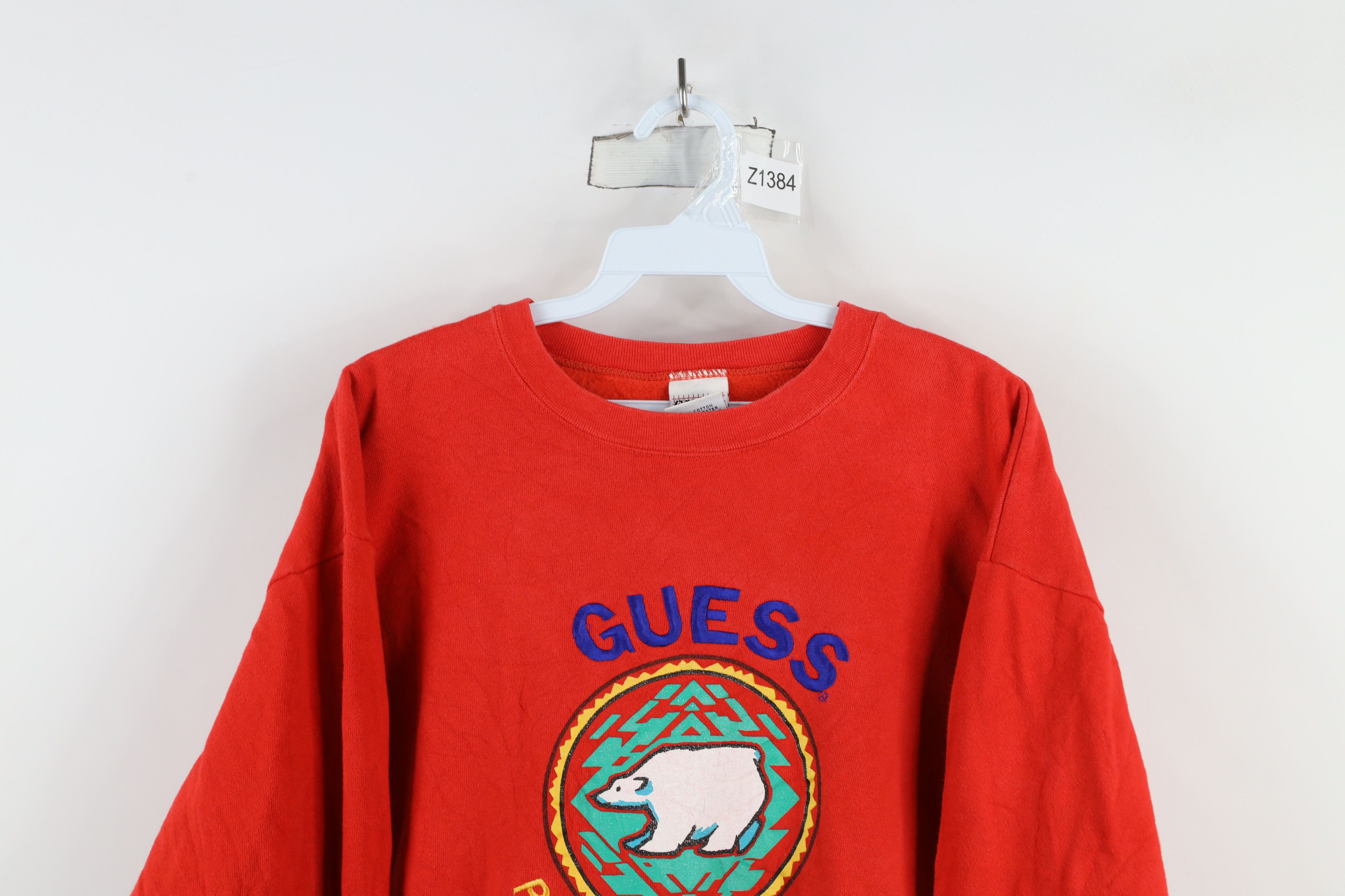 Guess × Vintage Vintage 90s Guess Polar Bear Club Crewneck Sweatshirt USA Size US XXL / EU 58 / 5 - 2 Thumbnail