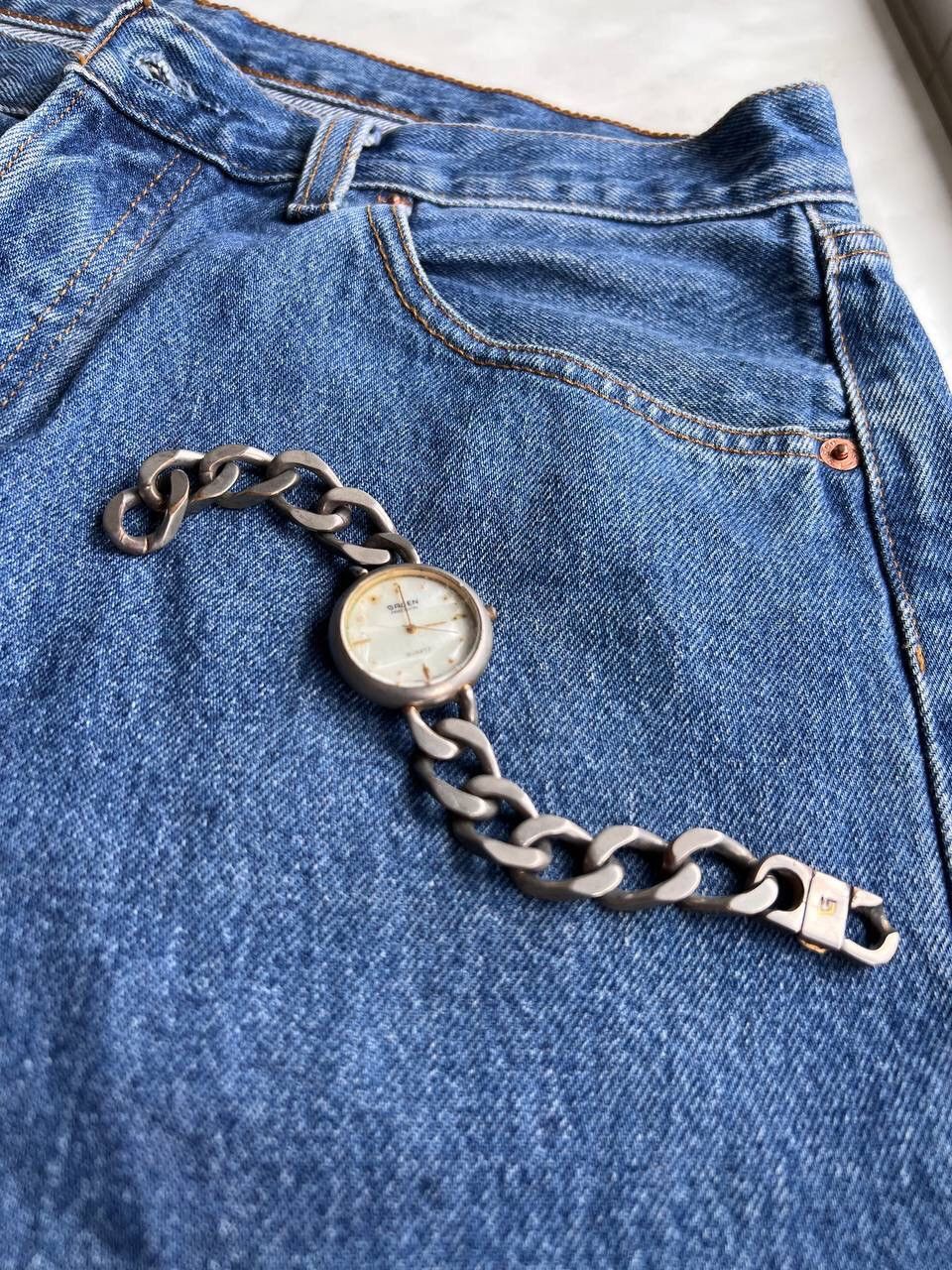 Japanese Brand × Vintage Vintage Japanese style futuristic Link ⛓ Metal Watch Size ONE SIZE - 1 Thumbnail