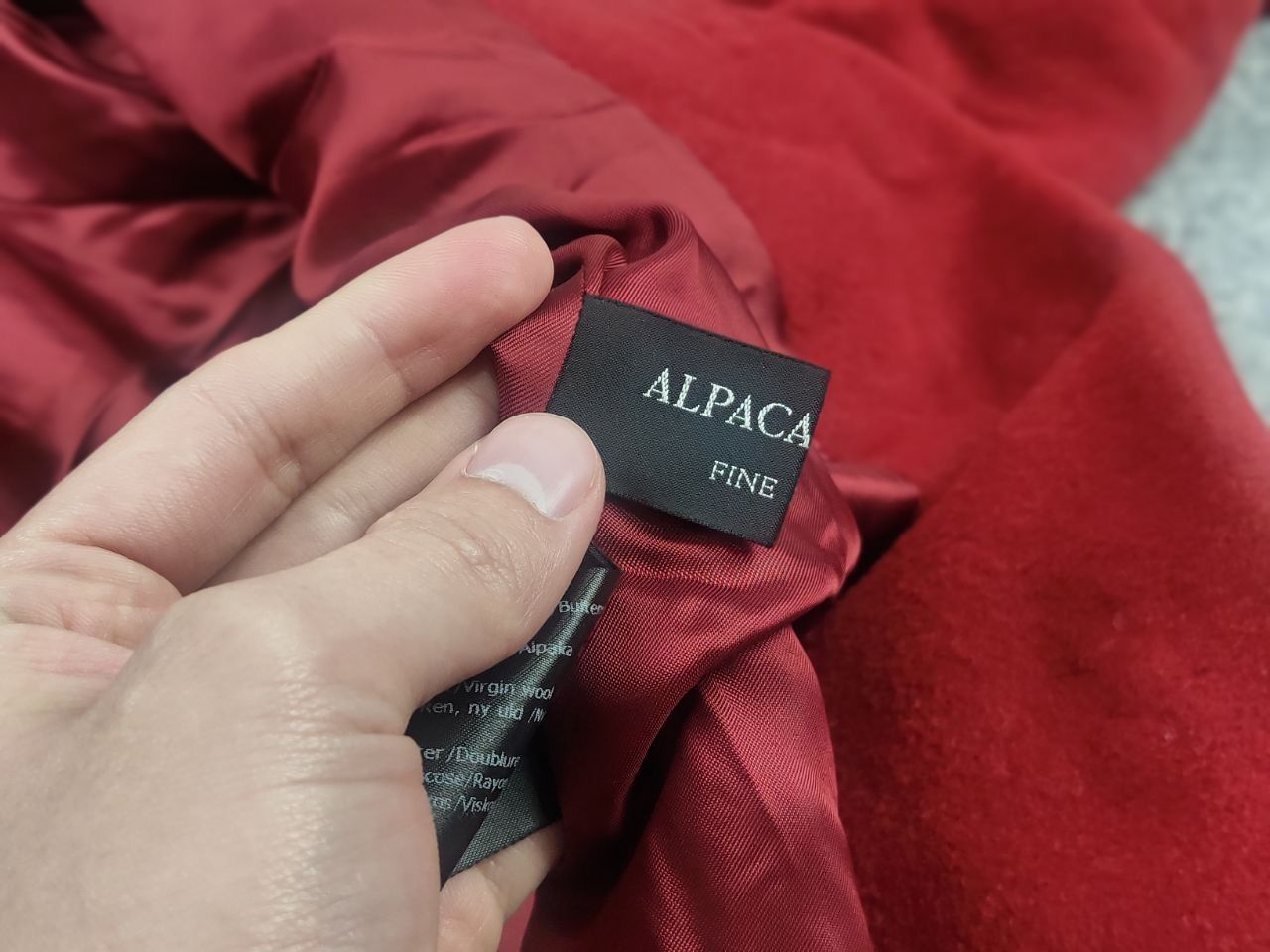 Cinzia Rocca Cinzia Rocca Due coat Red alpaca stand-up collar Jacket Size XL / US 12-14 / IT 48-50 - 19 Thumbnail