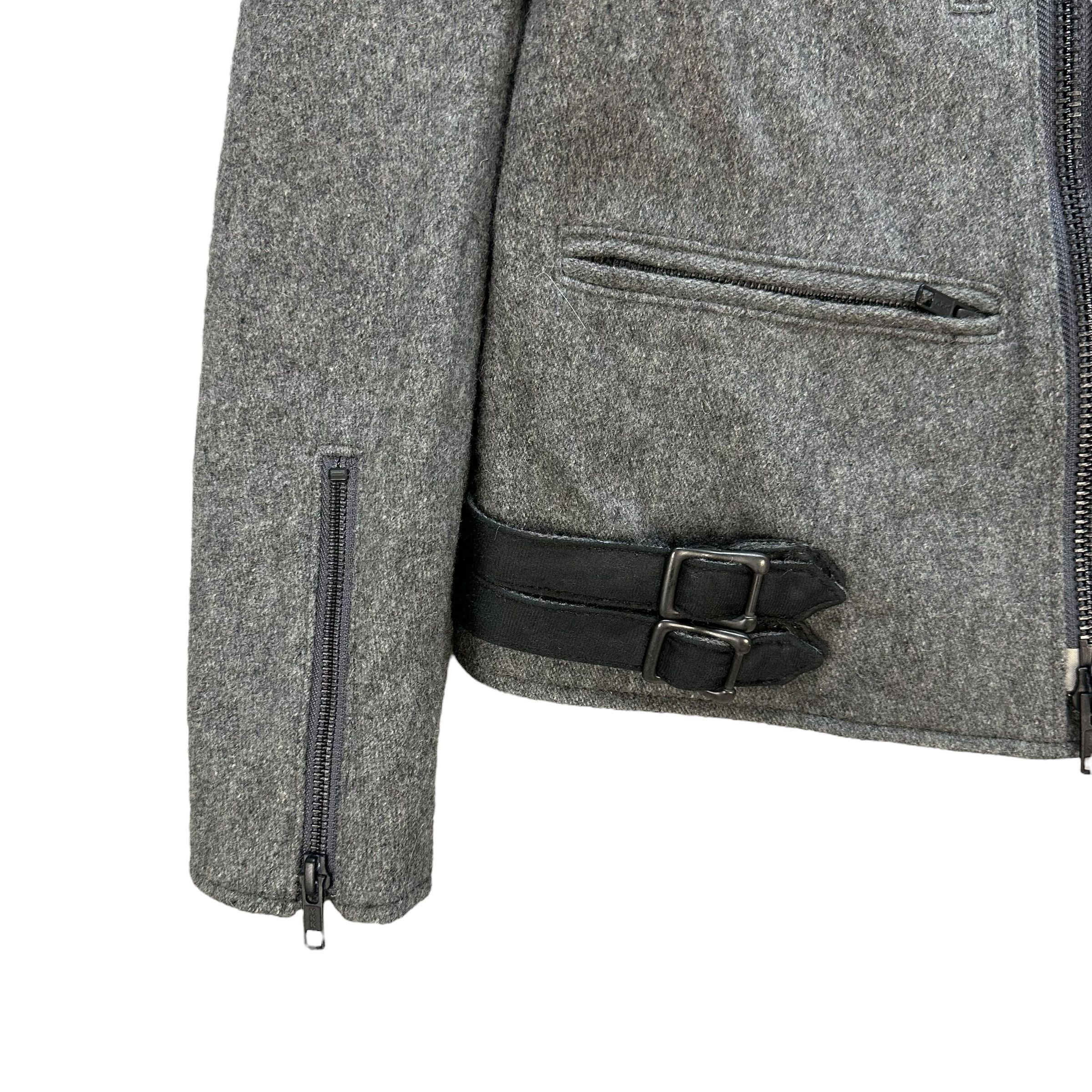 monkey time MONKEY TIME Gray Wool Double Collar Jacket #A72-1752 Size US L / EU 52-54 / 3 - 4 Thumbnail
