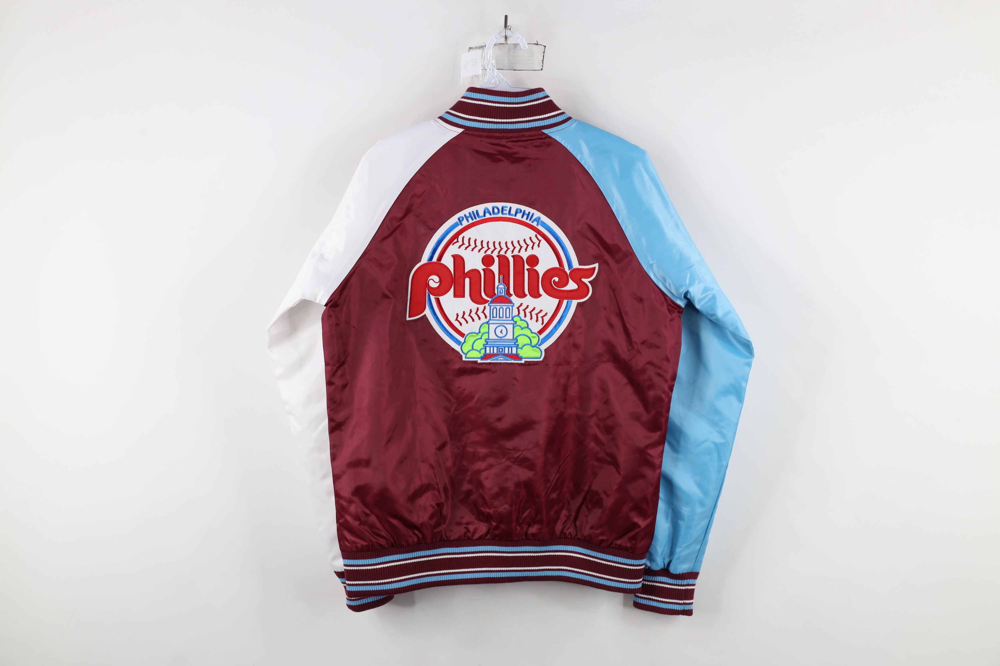 Starter × Vintage Vintage 90s Starter Philadelphia Satin Bomber Jacket Size US M / EU 48-50 / 2 - 14 Thumbnail