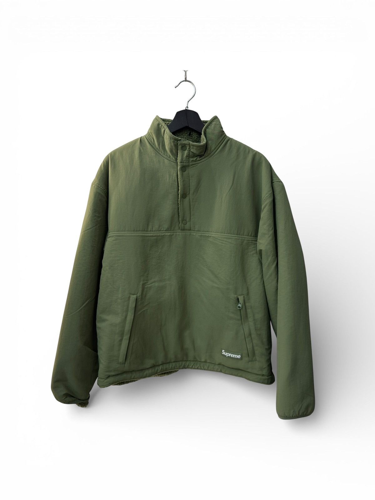 Supreme Supreme Olive Fleece Reversible Windbreaker Size US M / EU 48-50 / 2 - 1 Thumbnail