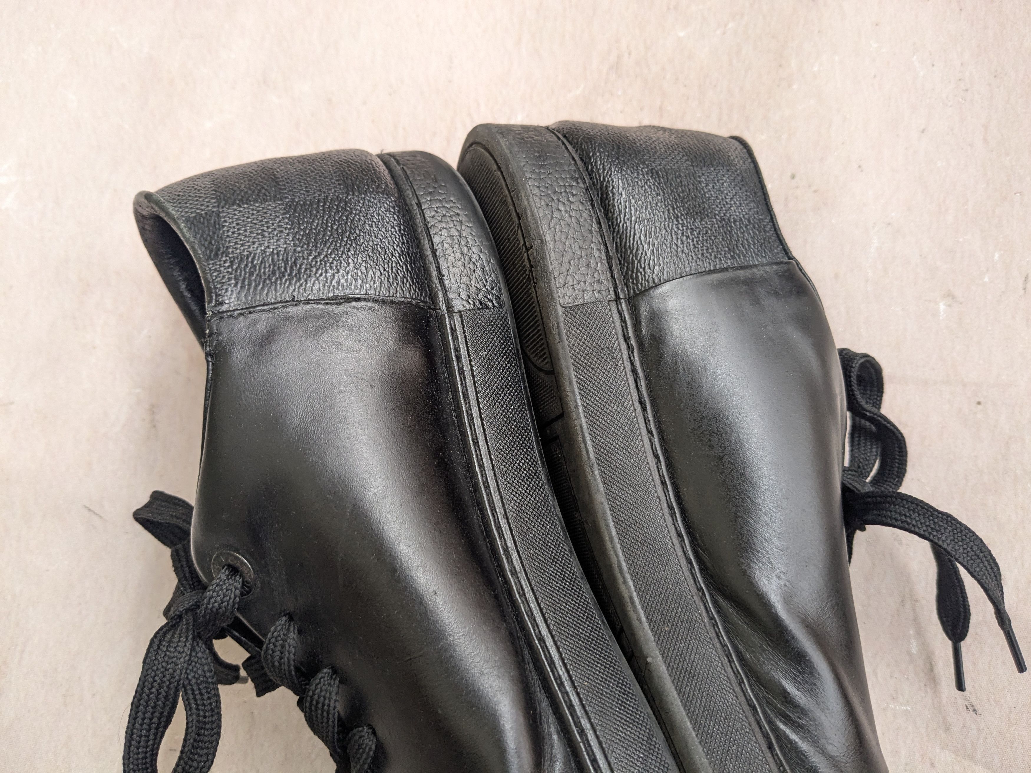 Louis Vuitton Louis Vuitton Damier Monogram Sneakers Black 10 Leather Low Size US 10 / EU 43 - 13 Thumbnail