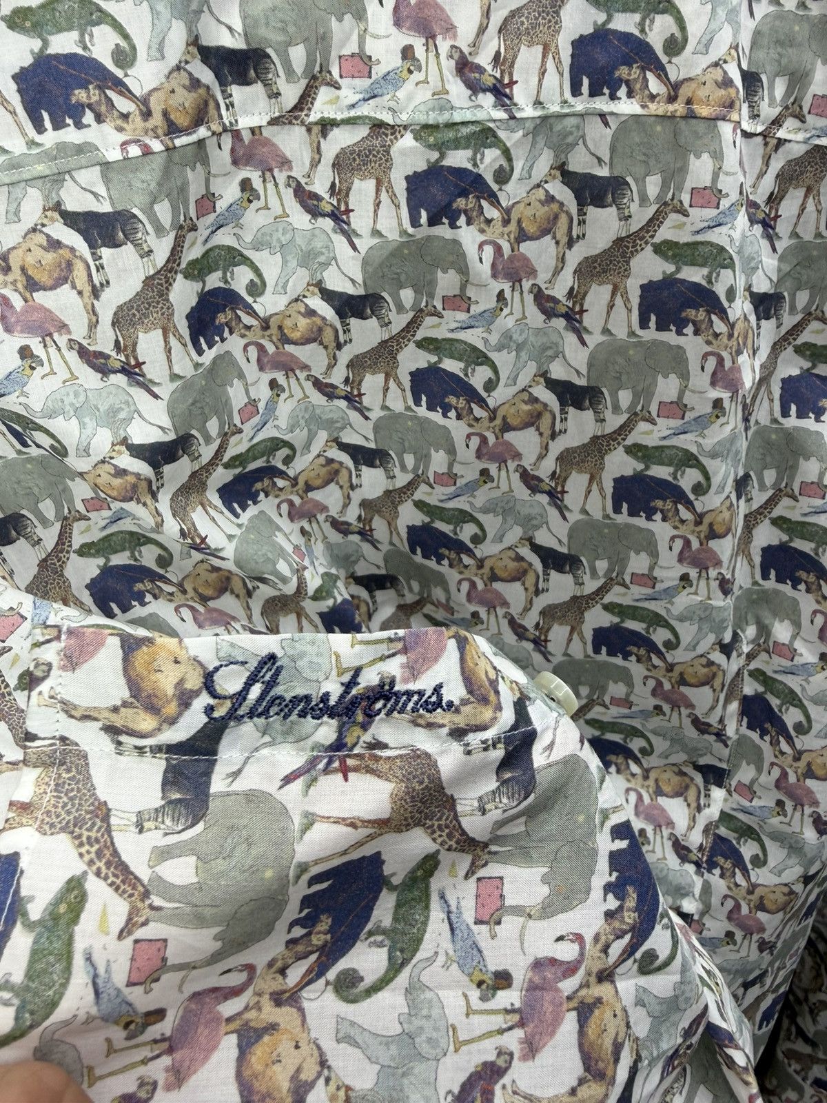 Other Stenstroms Animal Print Button Up Shirt Safari Cotton Size US S / EU 44-46 / 1 - 8 Thumbnail