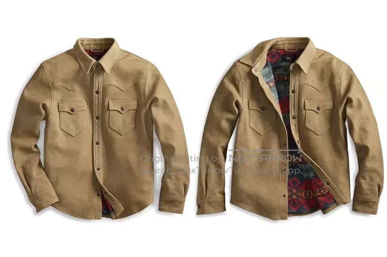 RRL Ralph Lauren RRL Ralph Lauren Leather jacket, leather shirt, thick shee Size US M / EU 48-50 / 2 - 2 Thumbnail