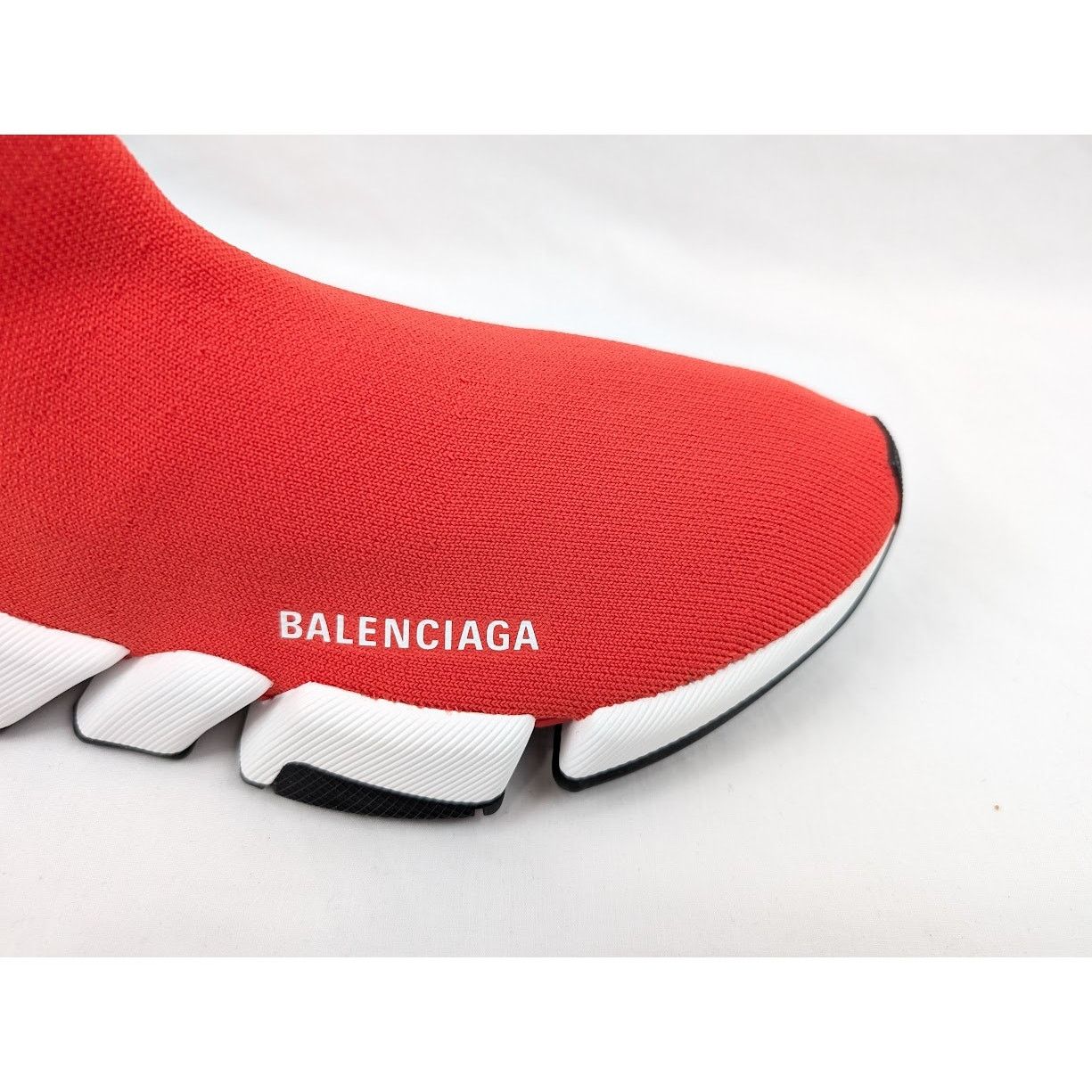 Balenciaga o1rshd1 New Recycled Speed 2.0 Low-Top Sneakers in Red/White Size US 8 / EU 41 - 4 Thumbnail
