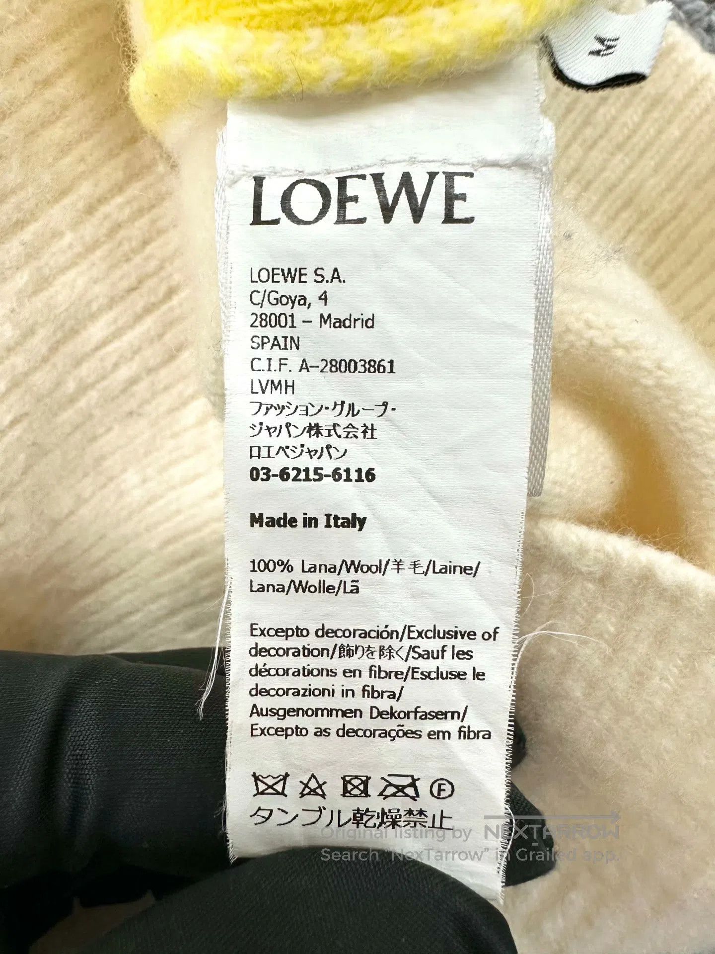 Loewe Loewe White Multi-logo Wool Knit Sweater| Size US M / EU 48-50 / 2 - 4 Thumbnail
