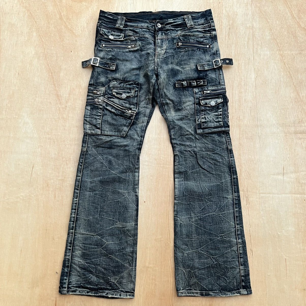 semanticdesign SEMANTIC DESIGN DENIM CARGO DISTREESED FLARED JAPANESE BRAND Size US 34 / EU 50 - 1 Thumbnail