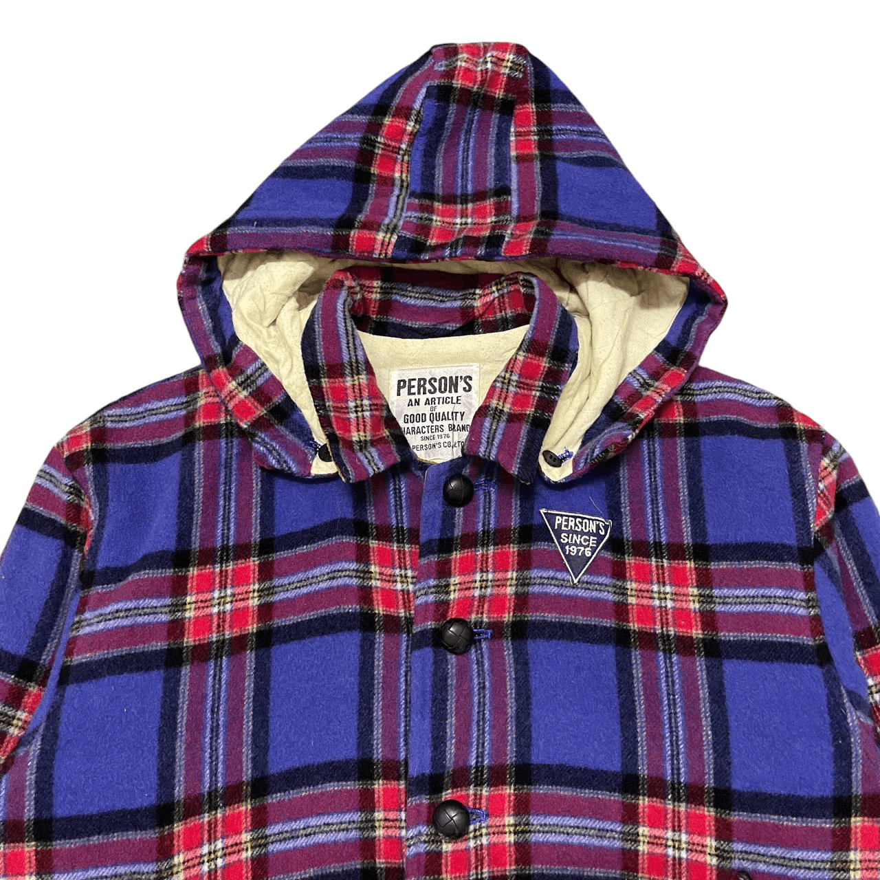 PERSON'S Vintage Person's Checkered Hooded Bomber Jacket Size US M / EU 48-50 / 2 - 2 Thumbnail