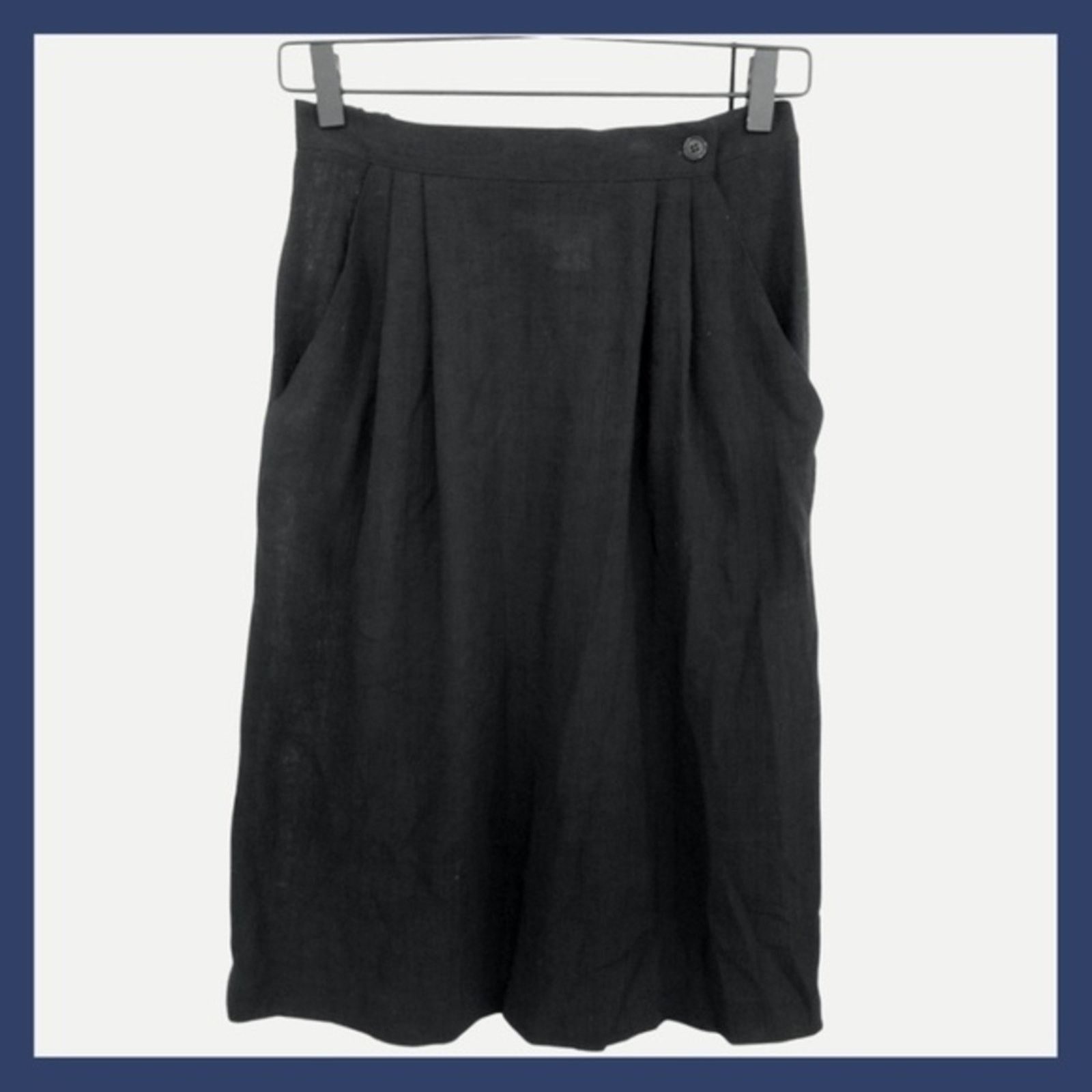 Vintage Lloyd Williams sheer midi skirt vintage | size 8 | black Size 28" / US 6 / IT 42 - 1 Thumbnail