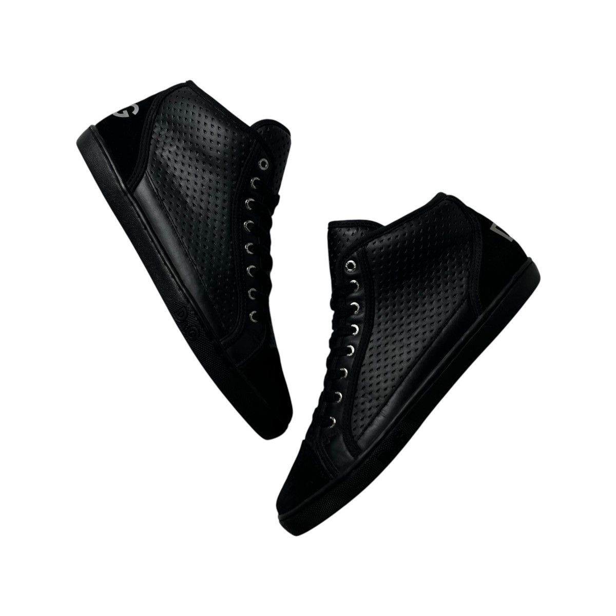 Dolce & Gabbana 2000s Dolce & Gabbana Perforated Hi-Top Court Sneakers Size US 8 / EU 41 - 5 Thumbnail