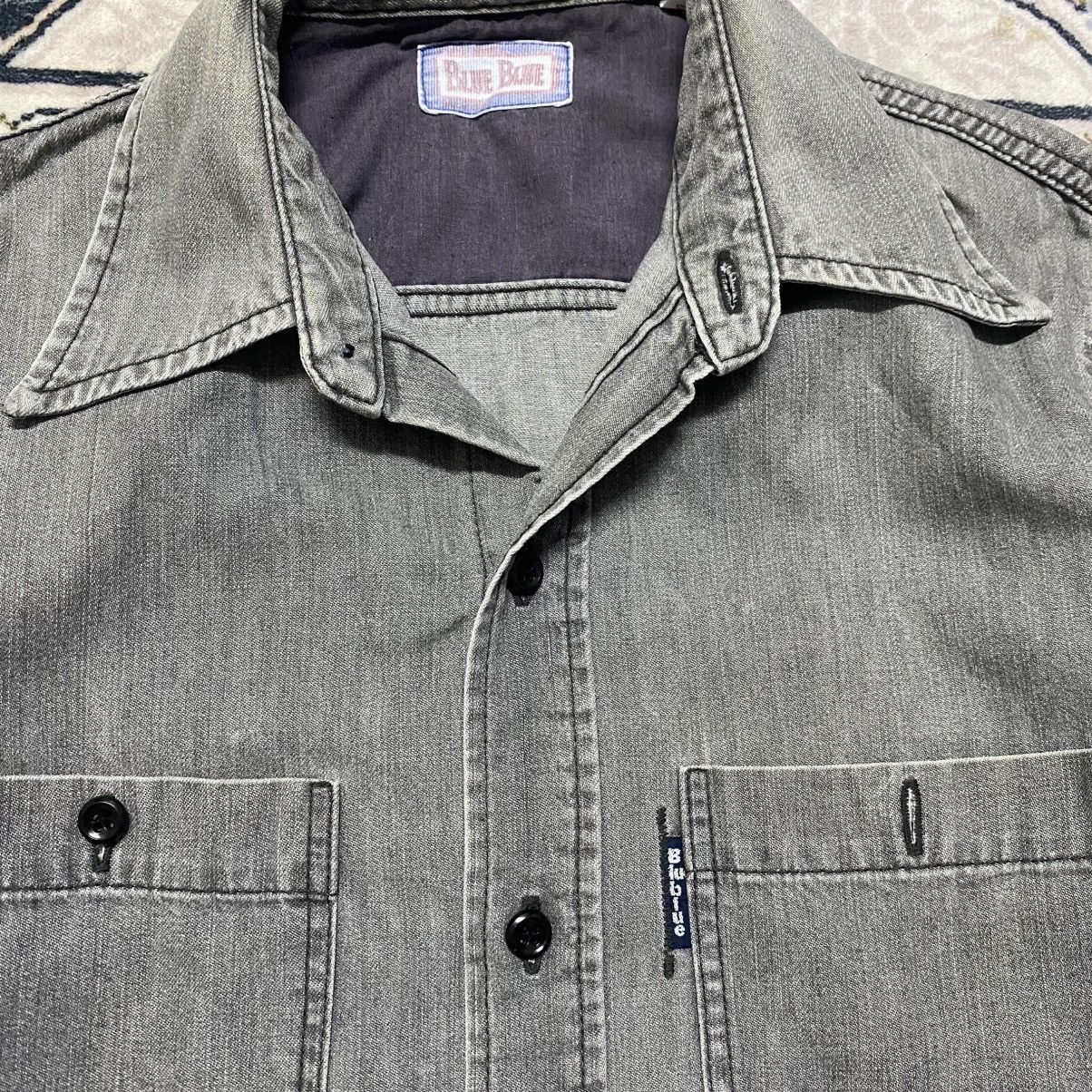 Blue Blue Japan vintage Blue Blue Japan Denim Work Shirt Charcoal Faded Size US S / EU 44-46 / 1 - 6 Thumbnail