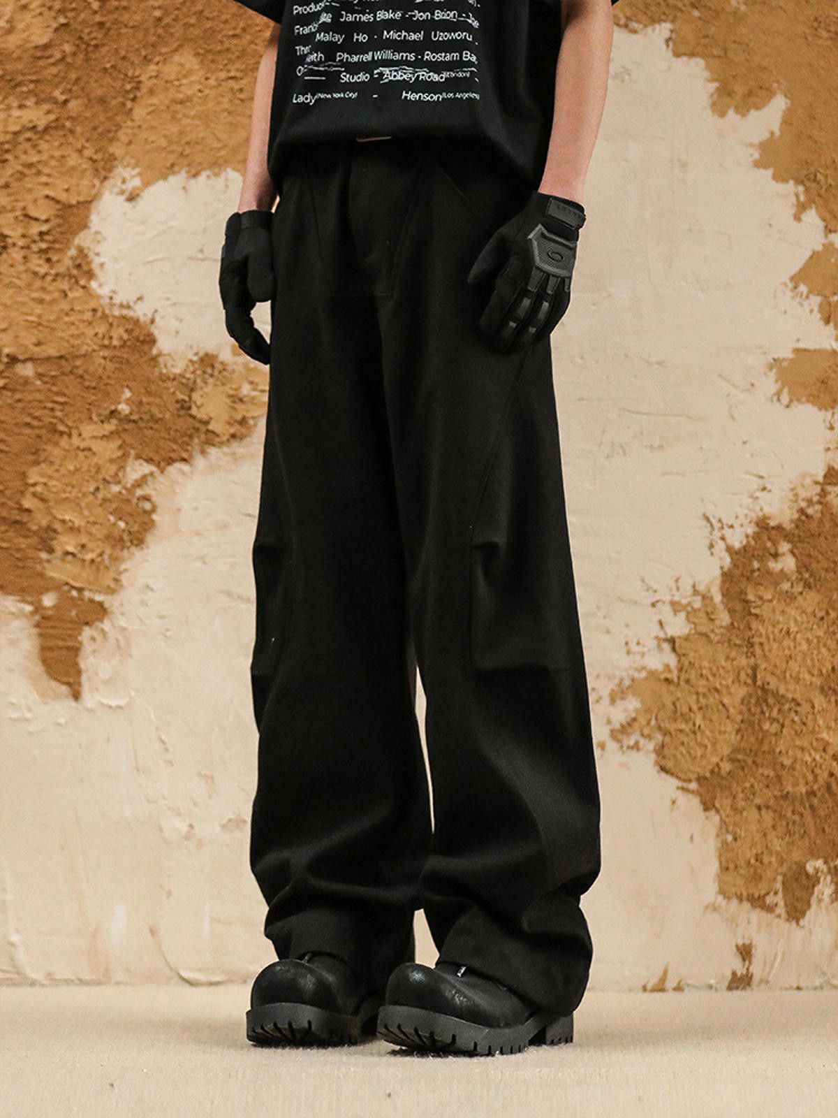 Japanese Brand Black Oversized Wide Leg Cargo Pleated Pants Size US 30 / EU 46 - 3 Thumbnail