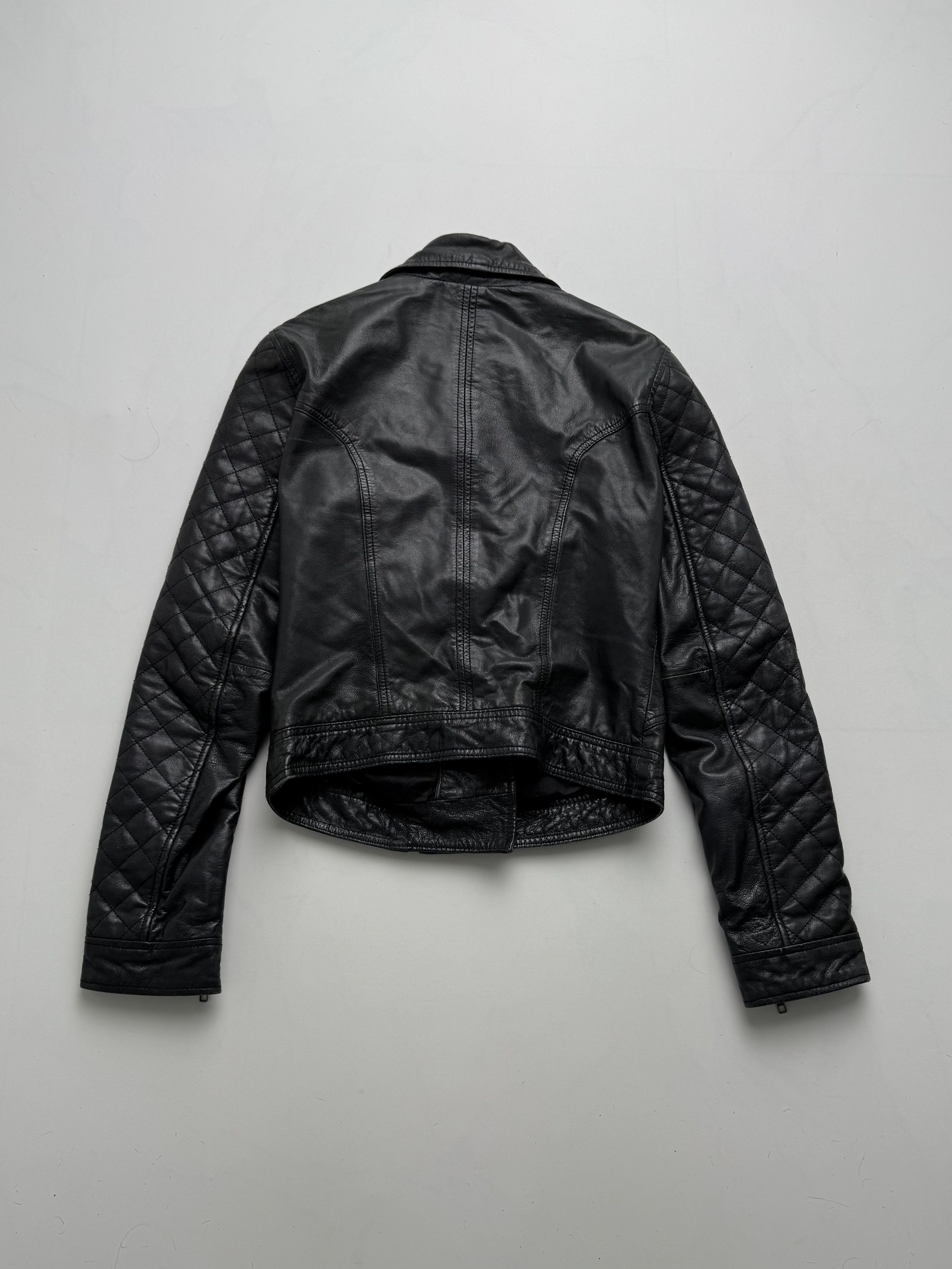 Vintage Vintage Cropped Leather Jacket B8(V403)E2 Size S / US 4 / IT 40 - 10 Thumbnail