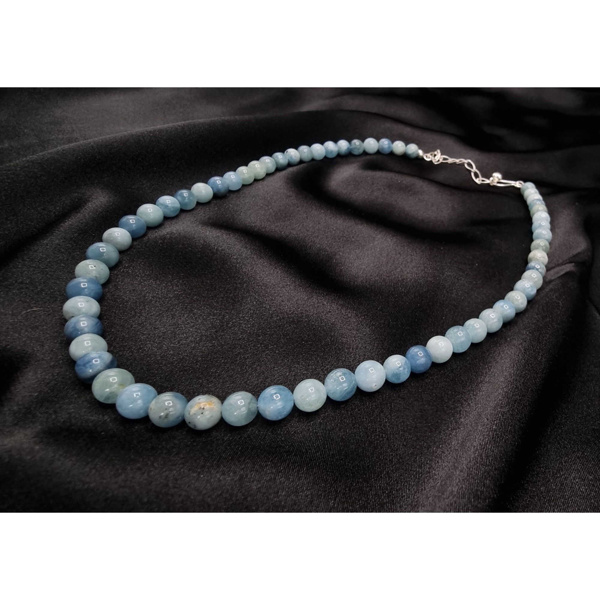 Vintage Jay King Mine Finds Aquamarine Beaded Necklace With 925 Ster Size ONE SIZE - 4 Thumbnail