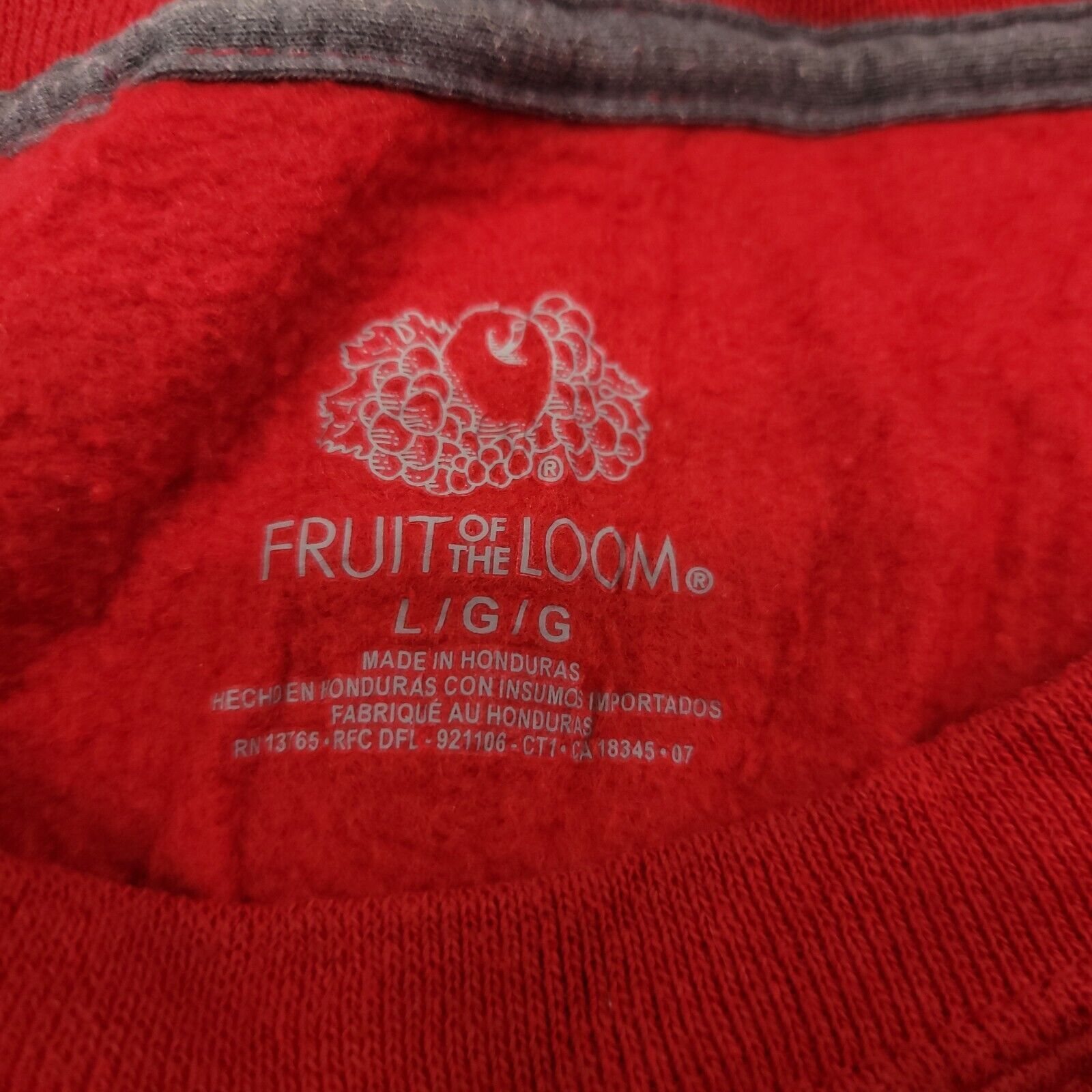 Fruit Of The Loom Fruit of the Loom Pullover Sweatshirt Mens Size Large L Red Size US L / EU 52-54 / 3 - 3 Thumbnail