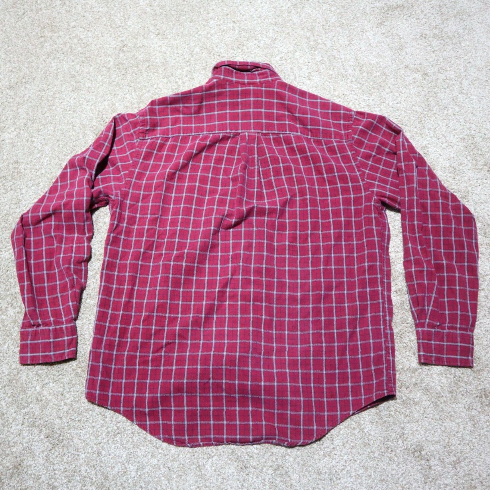 Vintage VINTAGE St. John's Bay Shirt Plaid Button-Front 100% Cotton Men M Red Classic Fit Button-Up Size M Mens Size US M / EU 48-50 / 2 - 7 Thumbnail