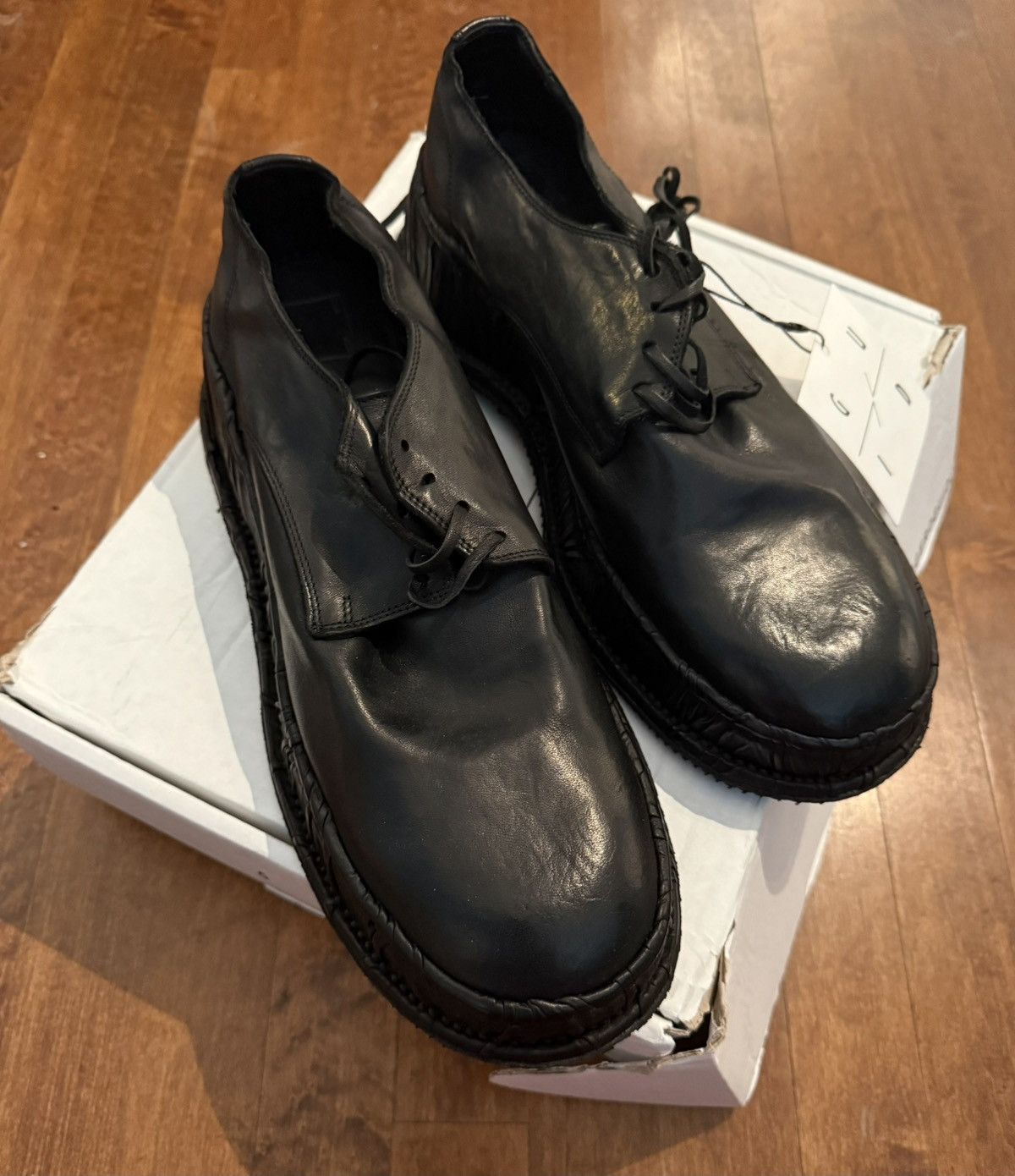Guidi Guidi 992 Derby Reverse Cordovan Leather | Grailed