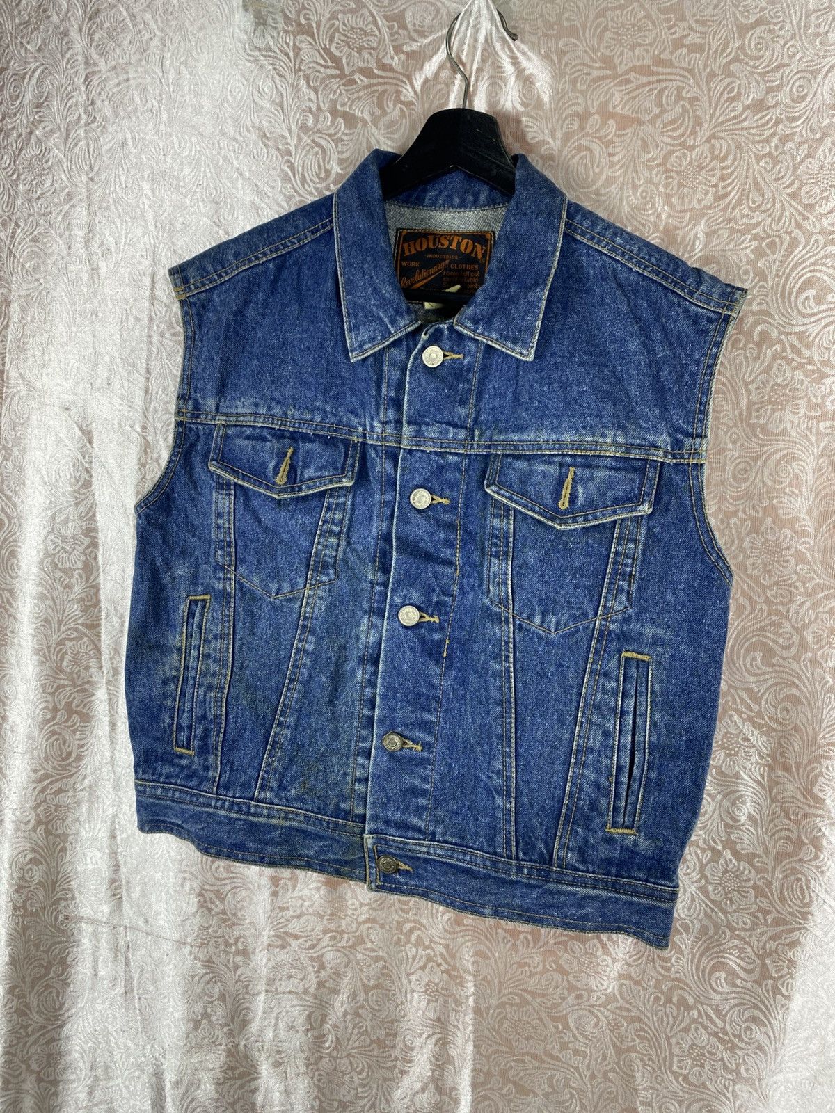 Japanese Brand Vintage Houston Denim Vest Workwear Trucker SleevelessJacket Size US M / EU 48-50 / 2 - 5 Thumbnail