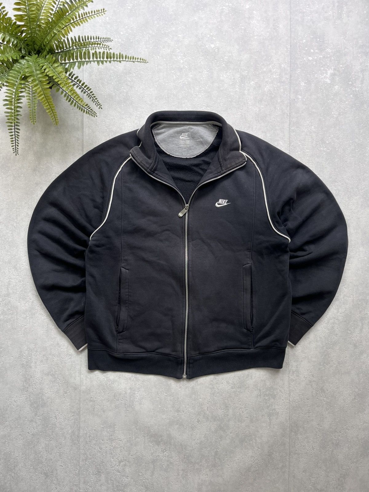 Nike × Vintage 00s Nike Vintage Avant Garde Washed Track Jacket Retro Logo Size US M / EU 48-50 / 2 - 1 Thumbnail