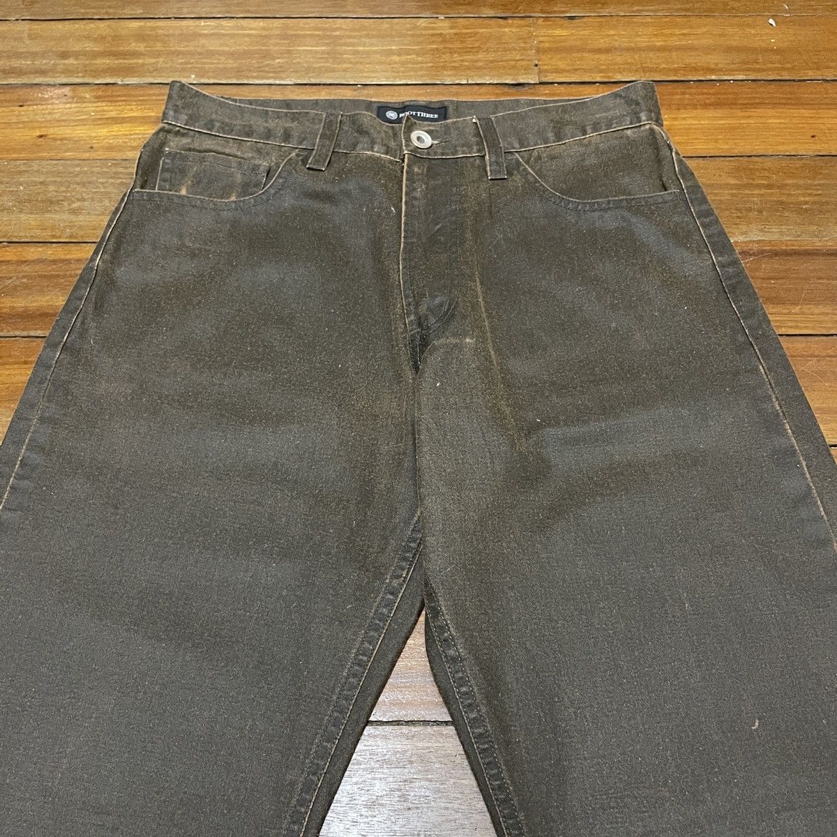 Japanese Brand × Vintage Rare Vintage Japanese Brand Root Three Waxed Pants 2000s Size US 28 / EU 44 - 3 Thumbnail