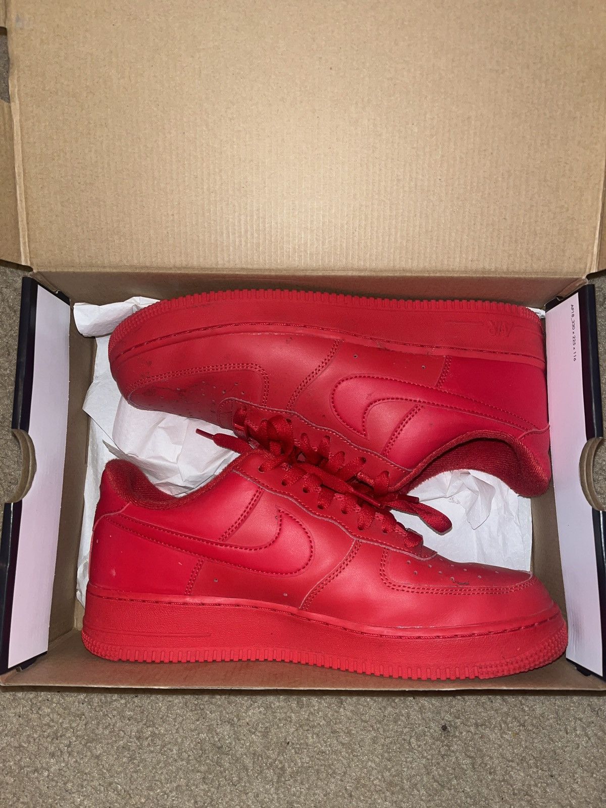 Nike AIR FORCE 1 ‘07 LV8 1 University Red Size US 10 / EU 43 - 6 Thumbnail