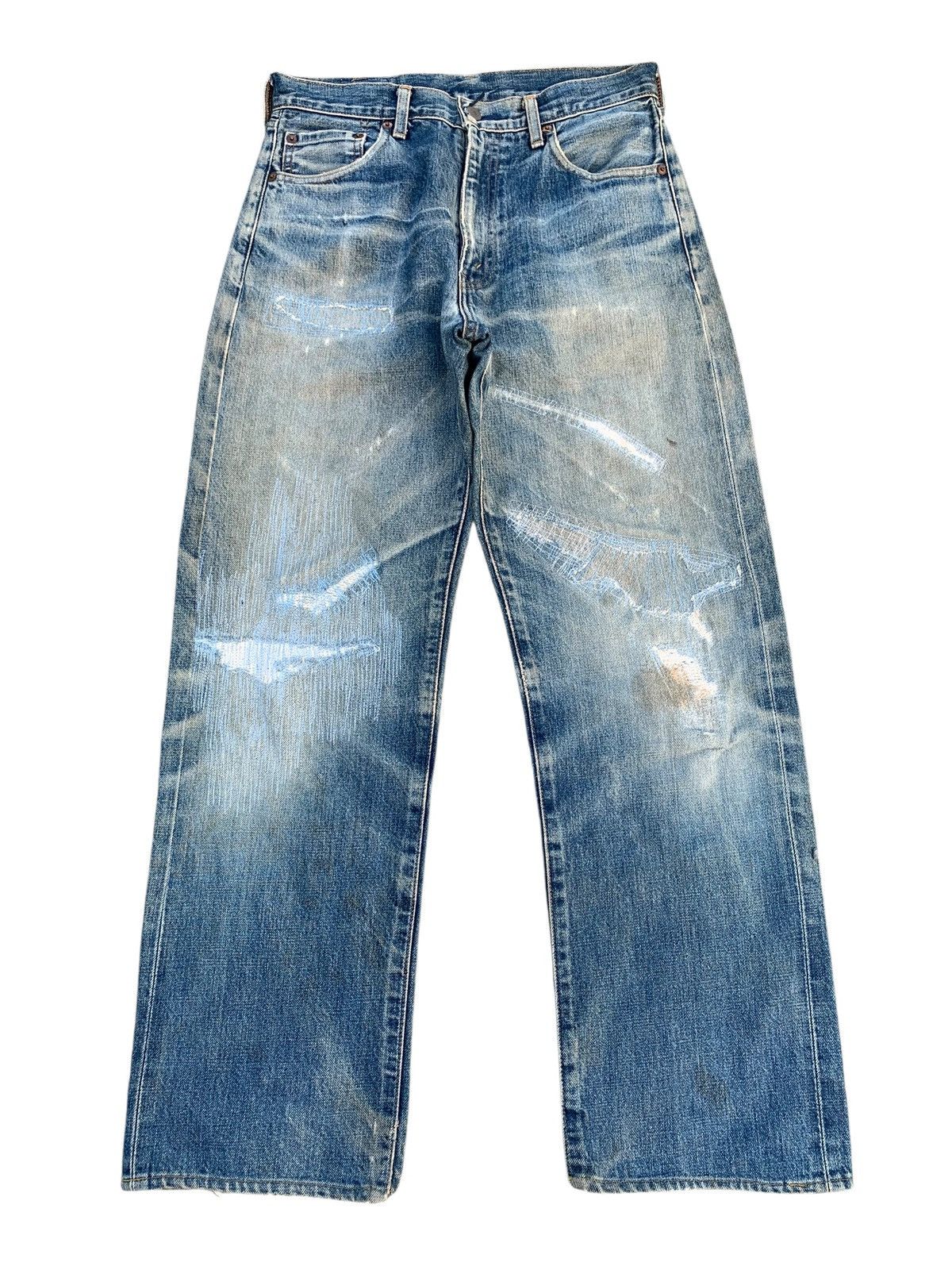 Levi's VINTAGE LEVIS 504Z BIG E TRASHER SELVEDGE DISTRESSED DENIM Size US 30 / EU 46 - 1 Thumbnail