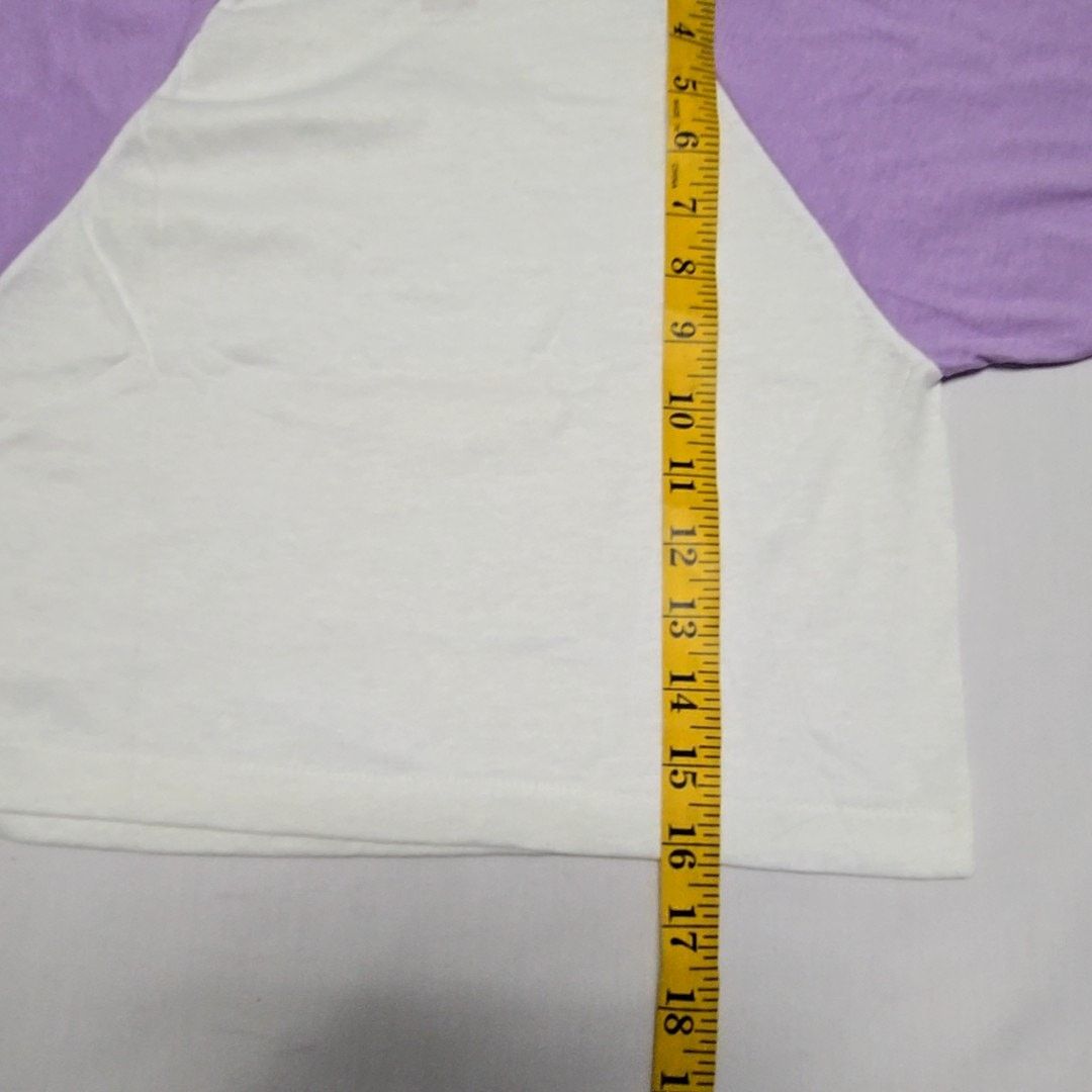 Vintage 80s Vintage Purple White Cropped Tee Sportswea USA Made S Size S / US 4 / IT 40 - 5 Thumbnail