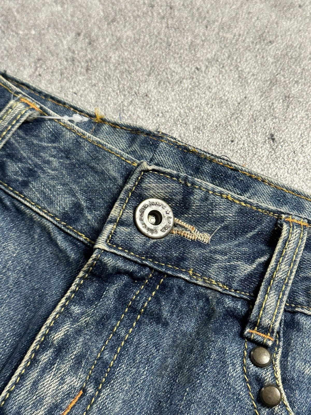 Tornado Mart 90s Japanese Lolita Distressed Studded Mud Wash Denim Jeans Size US 28 / EU 44 - 7 Thumbnail