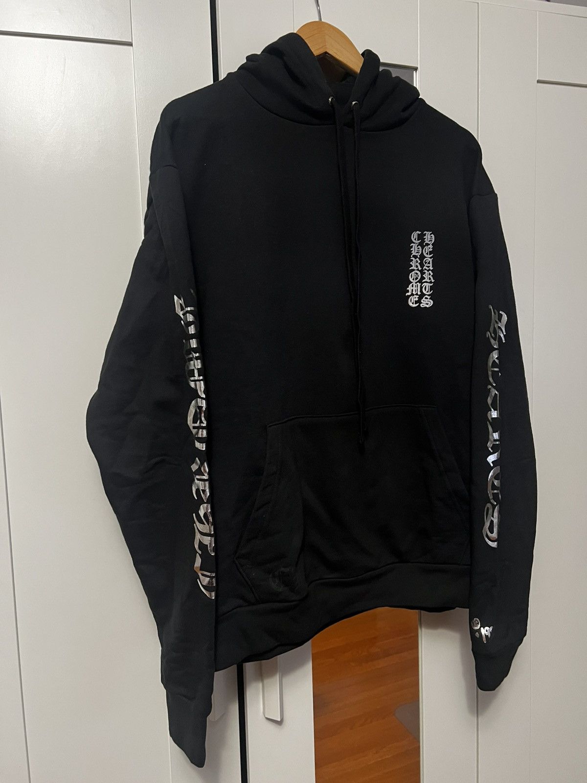 Chrome Hearts Chrome Hearts 1988 Silver Foil Print Black Pullover 